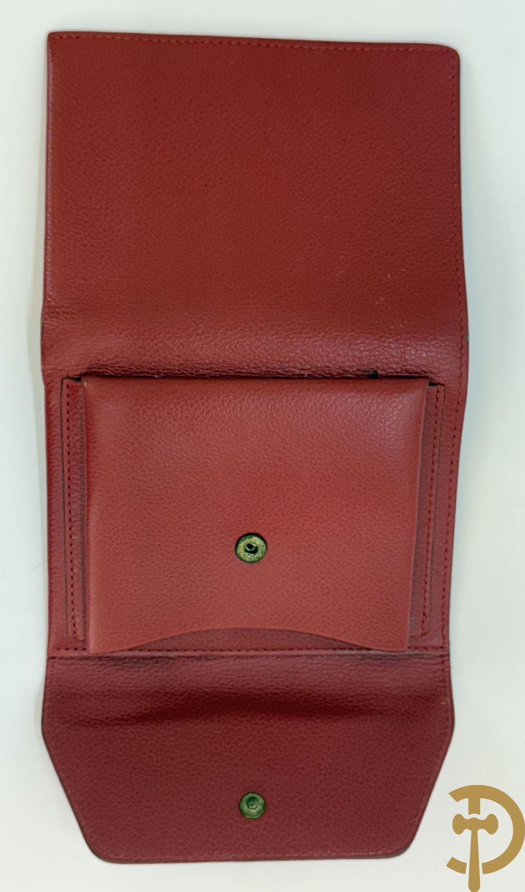 Bordeaux lederen handtas, geldbeugel, kaarthouder en portemonnee, Delvaux, model brillant