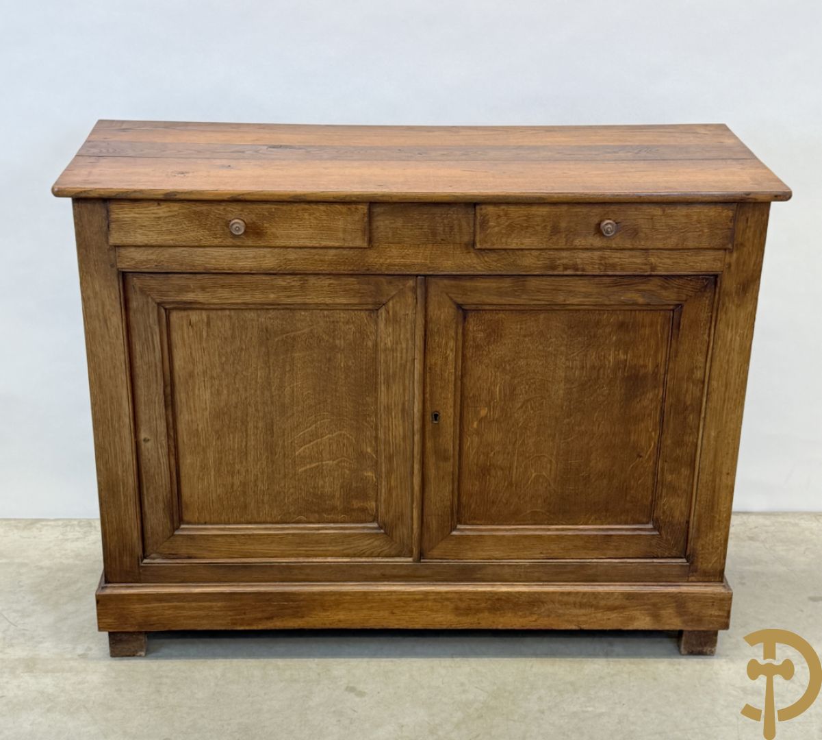 Masssief eiken tweedeursdresse Louis Philippe 19e