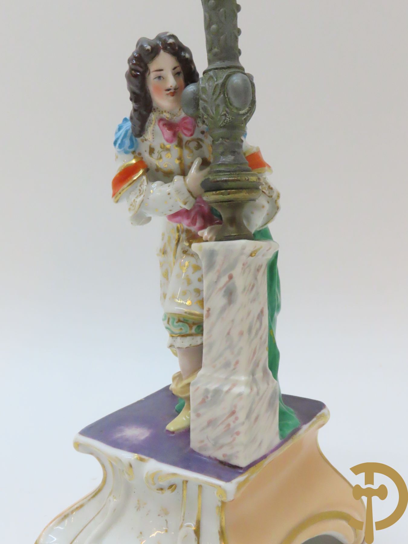 Paar porseleinen kandelaars Vieux Paris, 19e