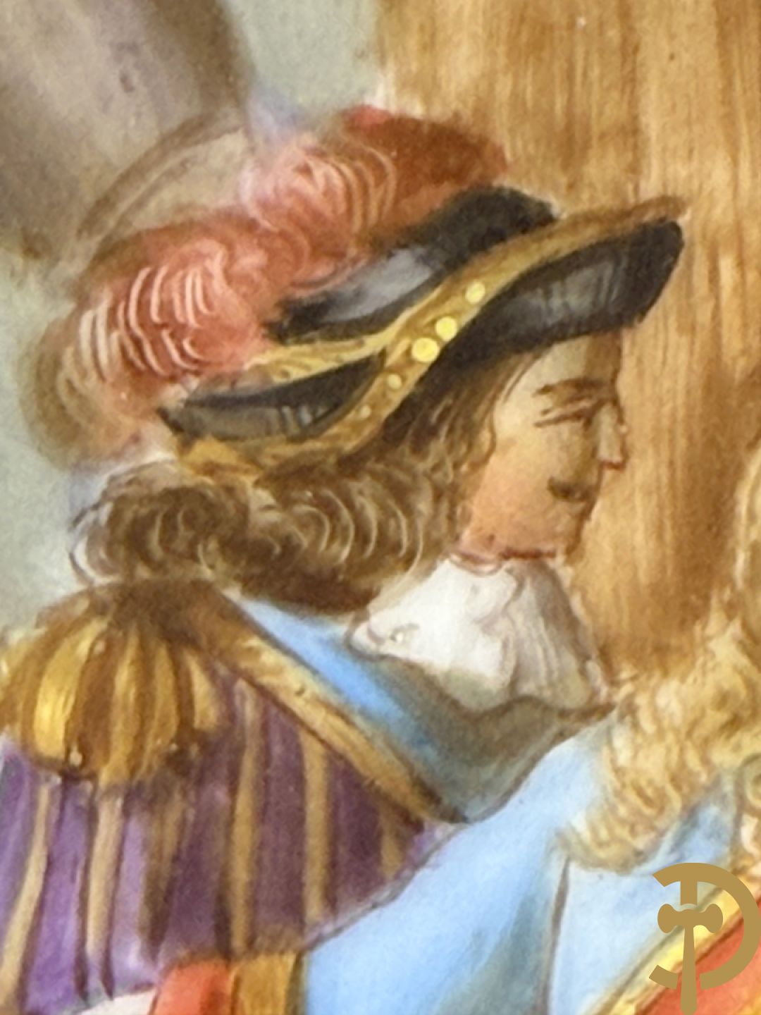 Paar handbeschilderde porseleinen Sèvres borden 