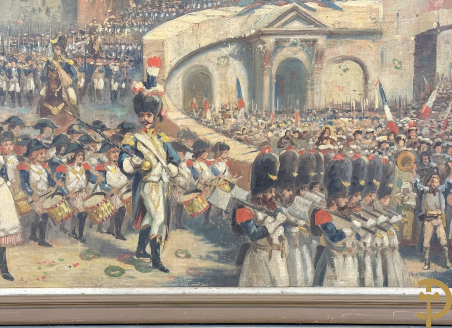 Onleesbaar getekend links onder 