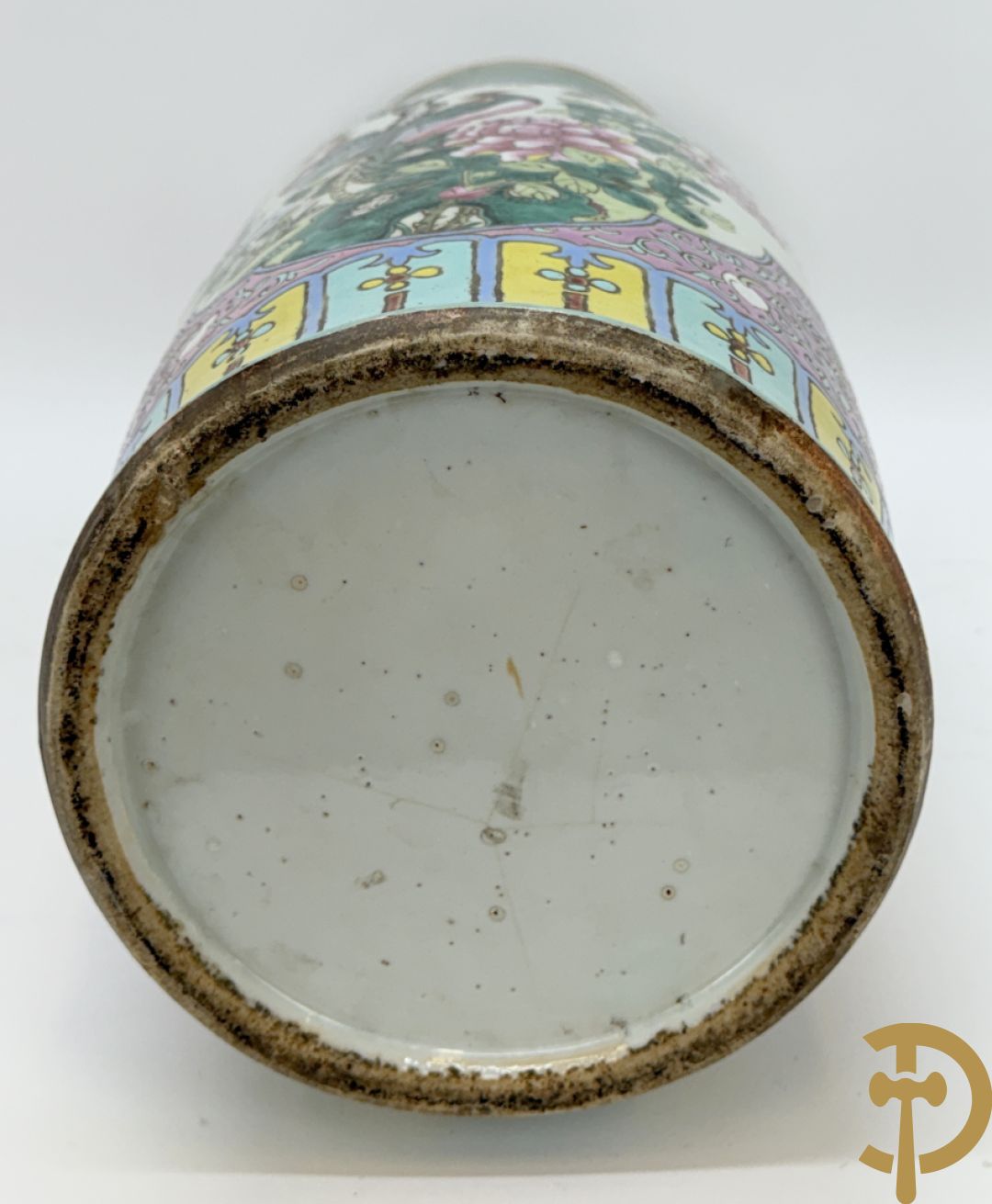 Chinese porseleinen vaas met vogel- en bloemendecor