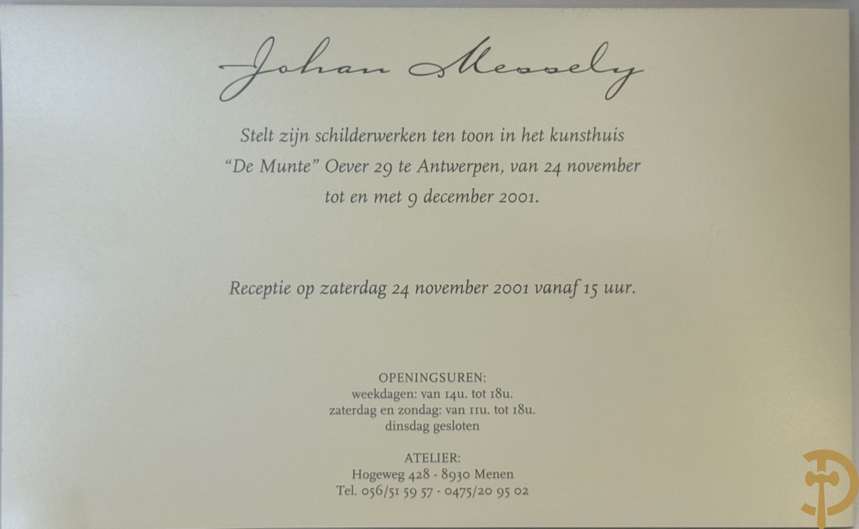 MESSELY J. getekend (Johan) 