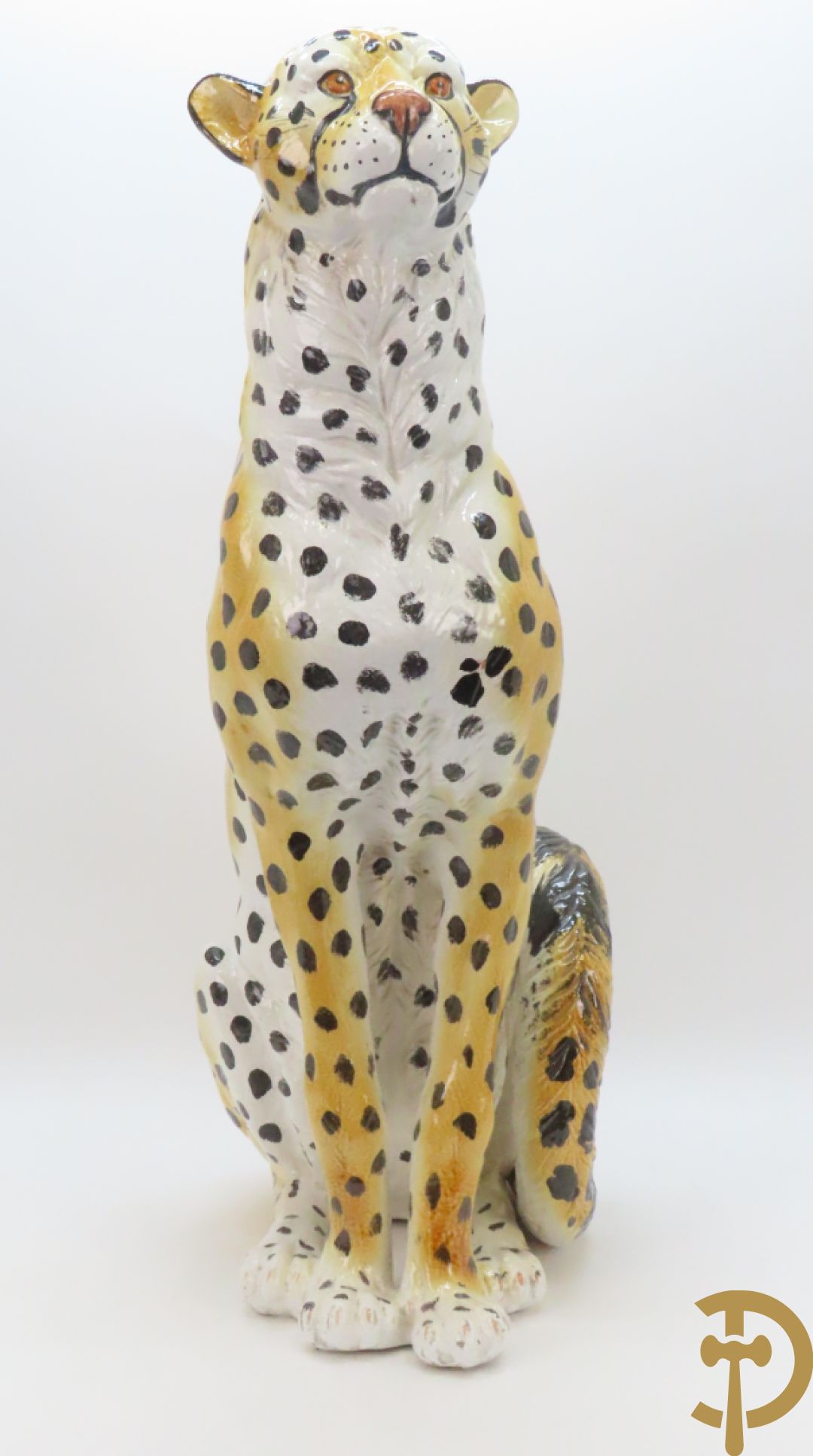 Italiaans keramieken luipaard, gestempeld onderaan Made in Italy