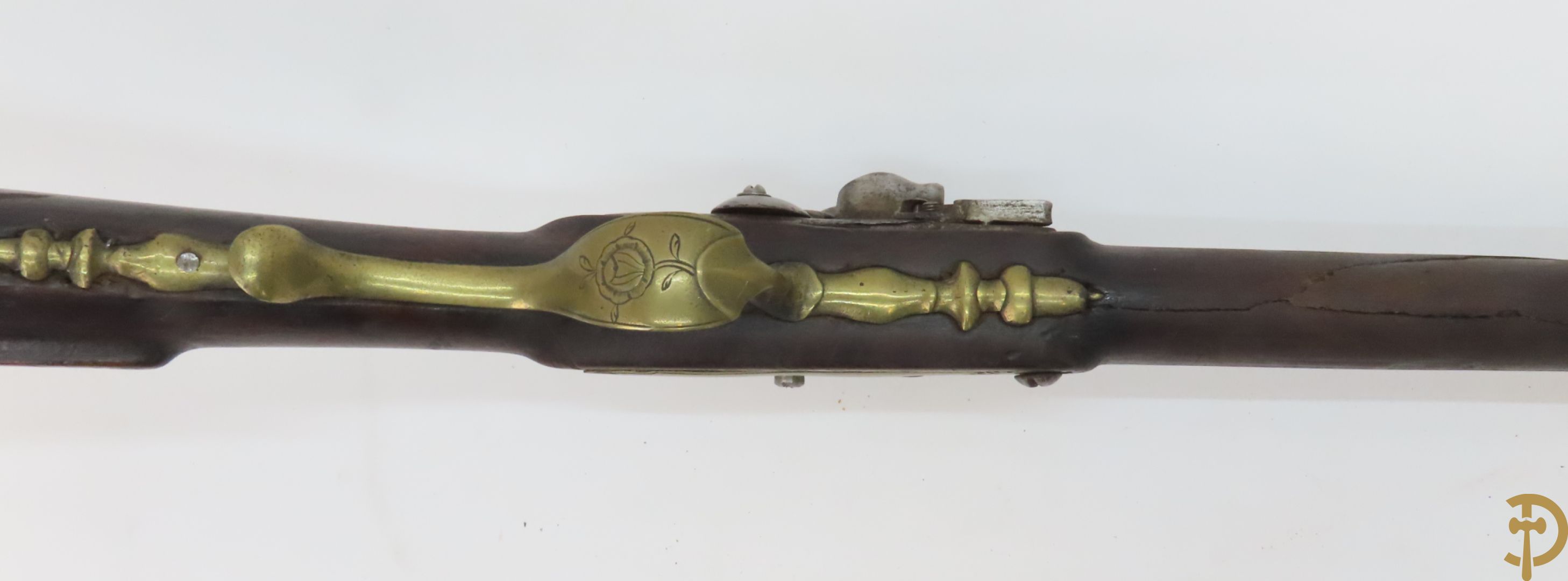 Antiek silex geweer met opstamper - (Antiek sierwapen daterend voor 1893 - kopers gebonden aan de Belgische wetgeving)