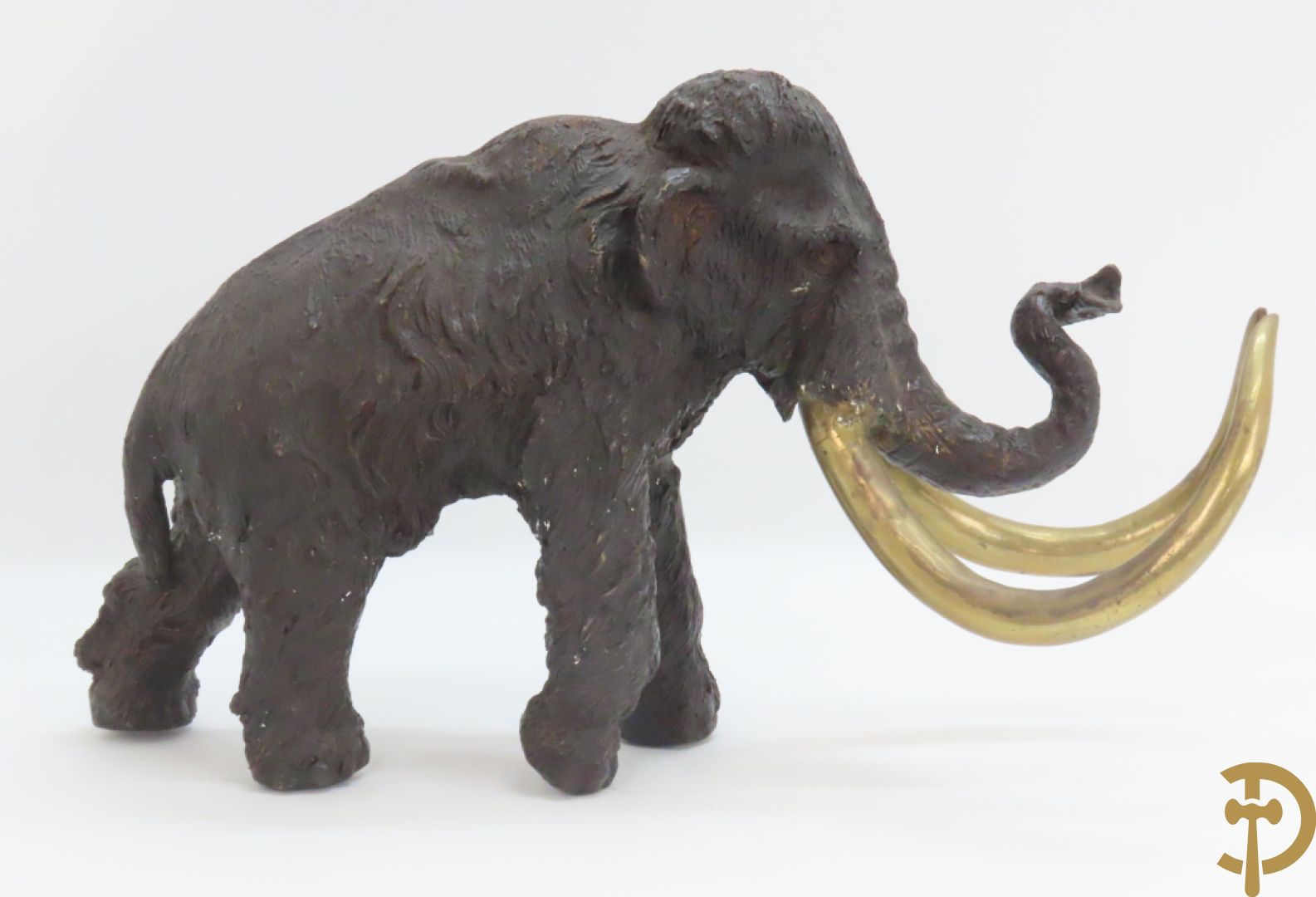 Ongetekend decoratief bronzen beeld van een mammoet