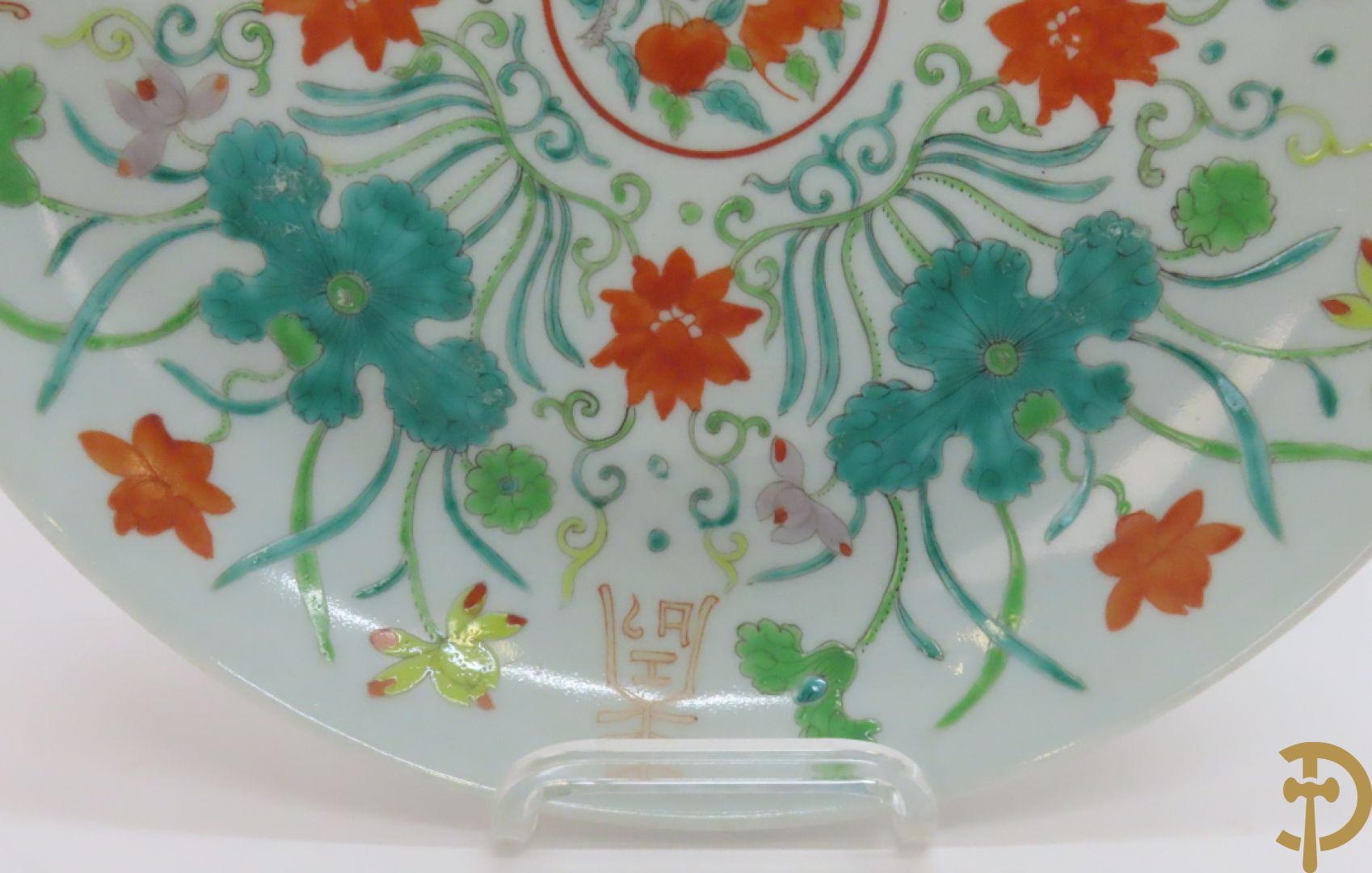 Lot Chinese porseleinen bordjes w.o. Famille rose en Kanton