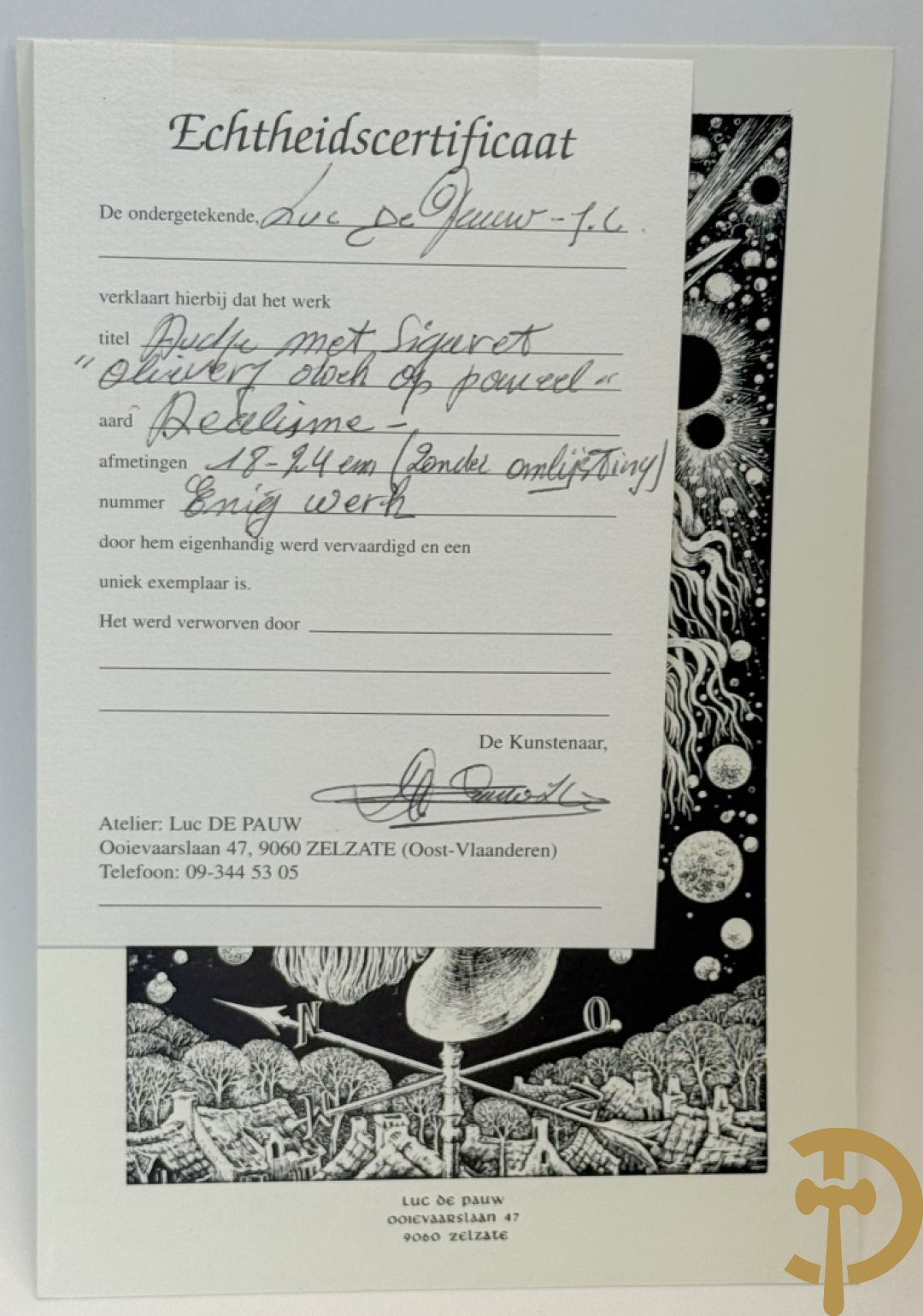 DE PAUW Luc J.C. getekend 