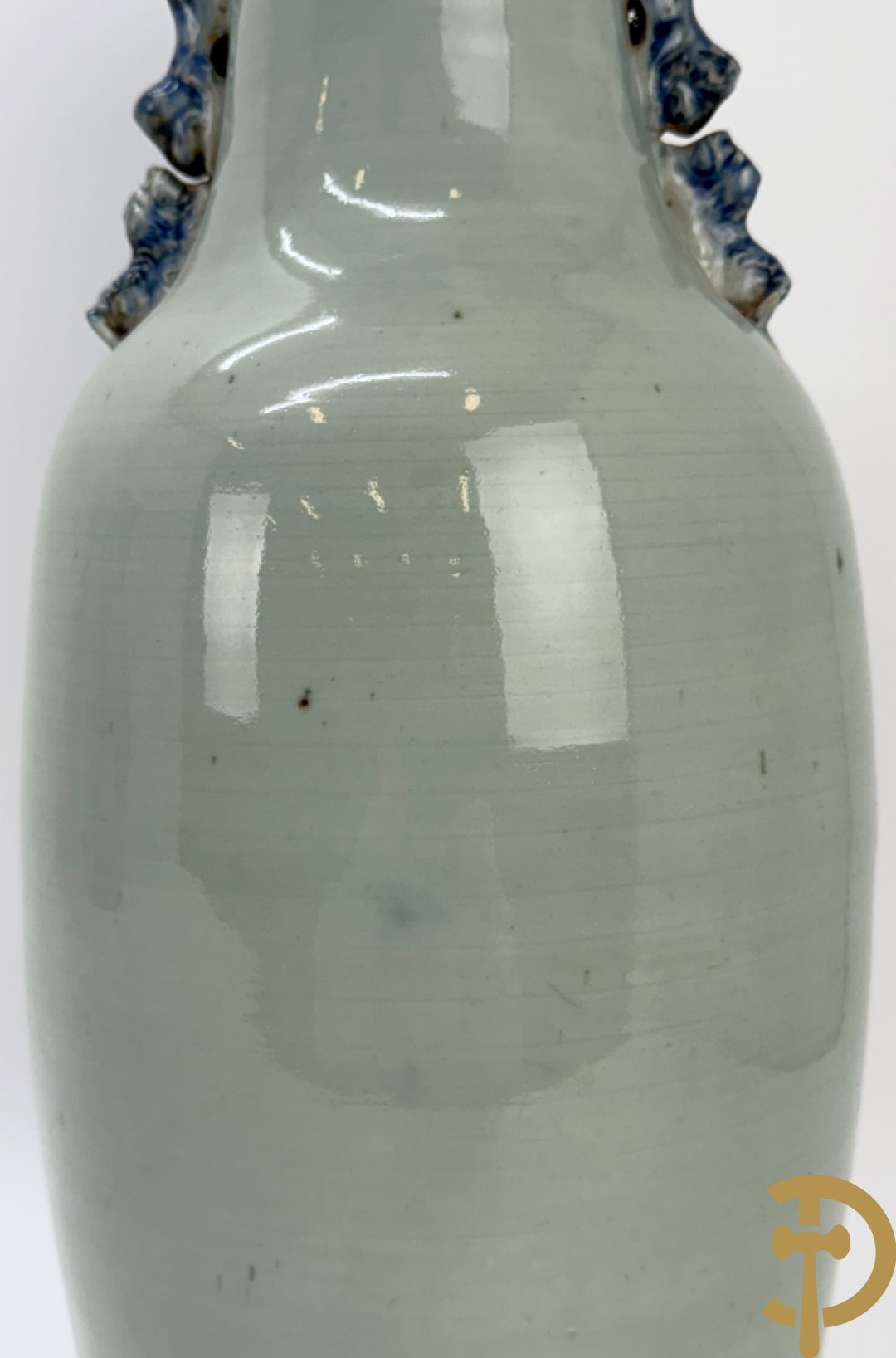 Chinese porseleinen blauw/wit vaas met bloemen en vogeldecor