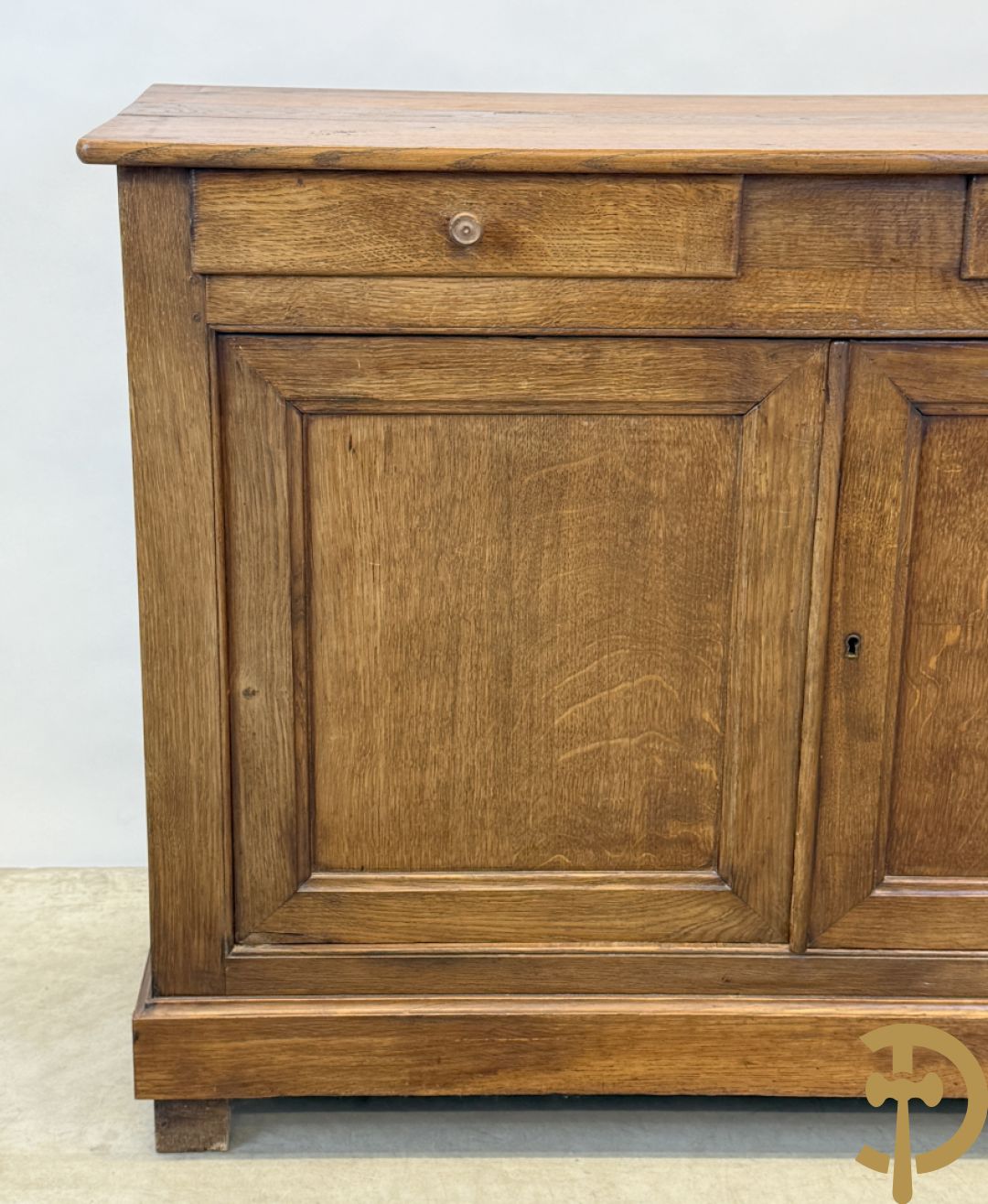 Masssief eiken tweedeursdresse Louis Philippe 19e