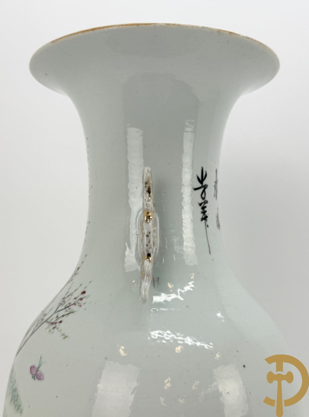 Chinese porseleinen vaas met decor van geisha