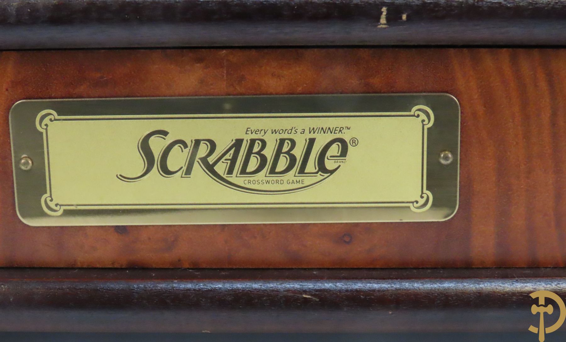 Luxe Scrabble bord met houtafwerking