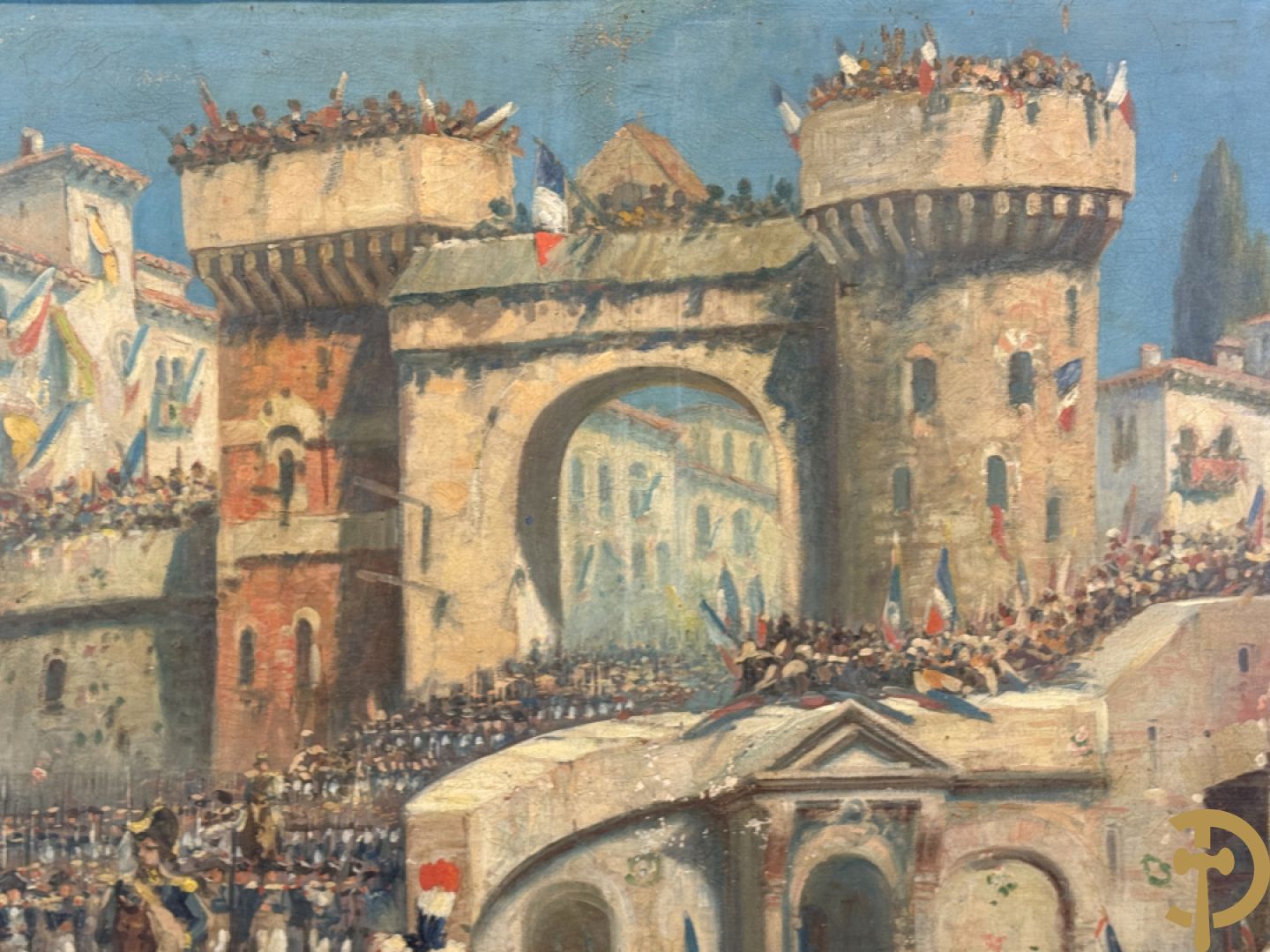 Onleesbaar getekend links onder 