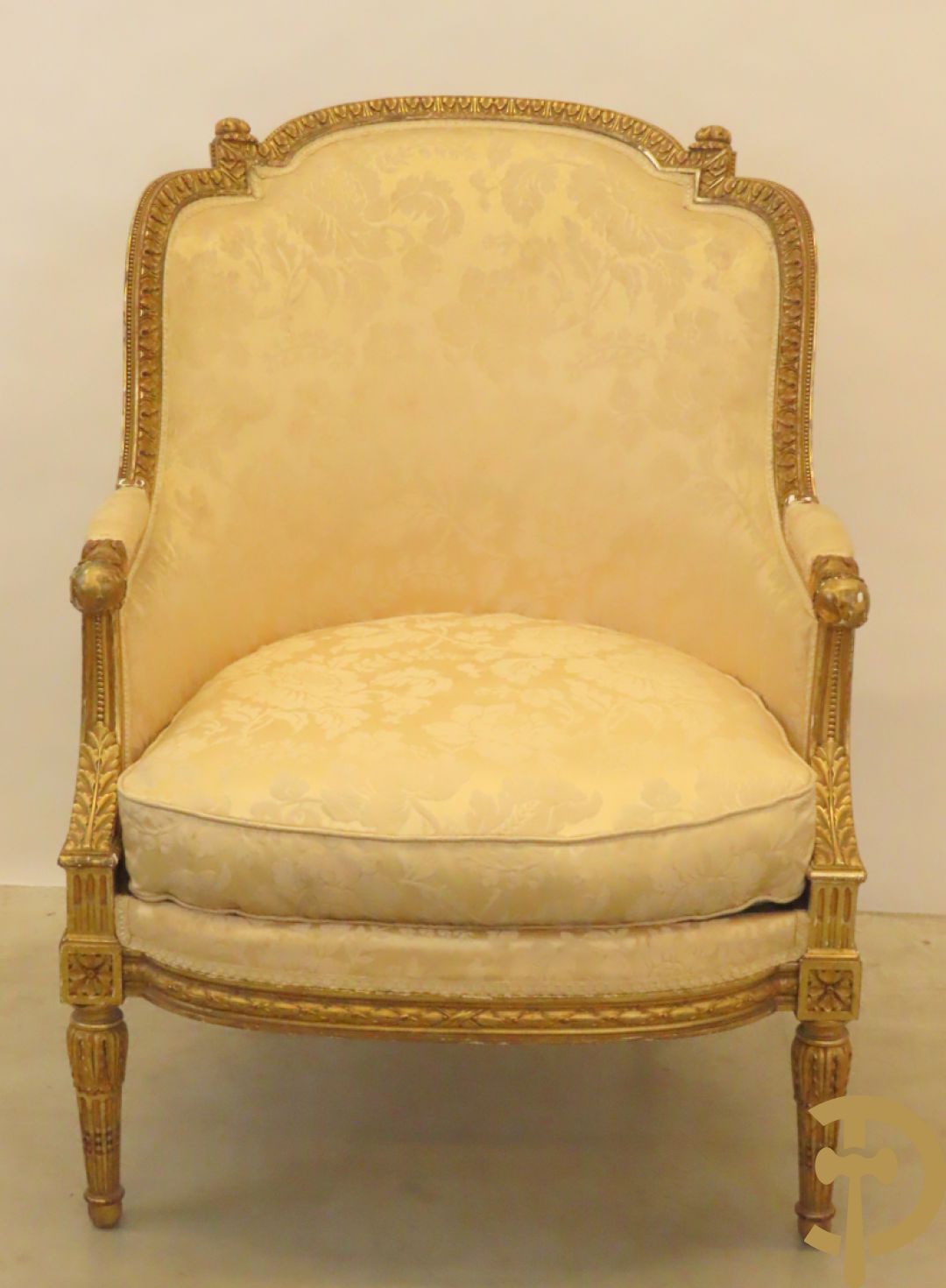 Vergulde Louis XVI armzetel met accanthusranken