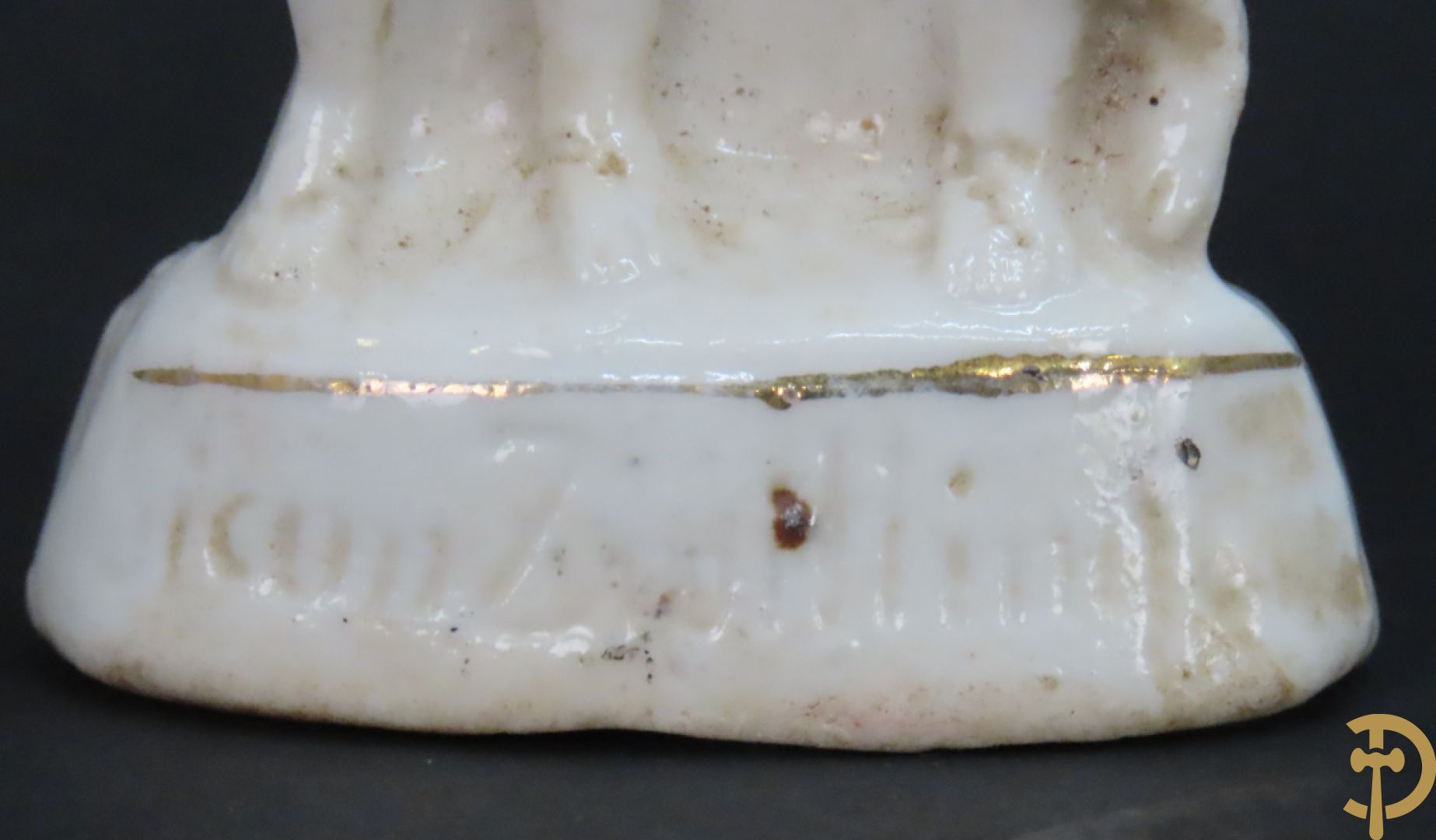 Twee antieke porseleinen beeldjes Sian Zwilling, midden 19e