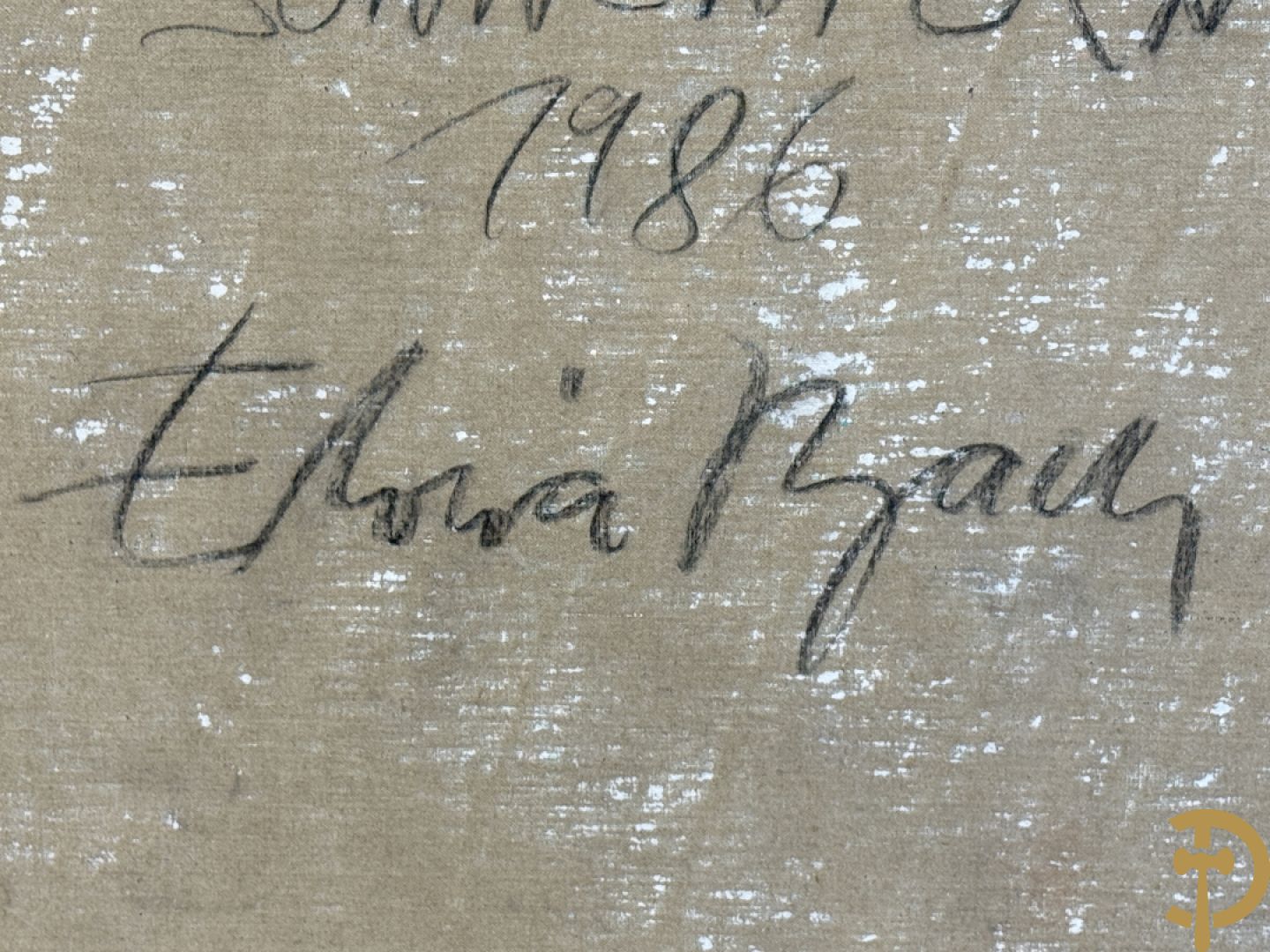 BACH Elvira 1986 getekend verso 