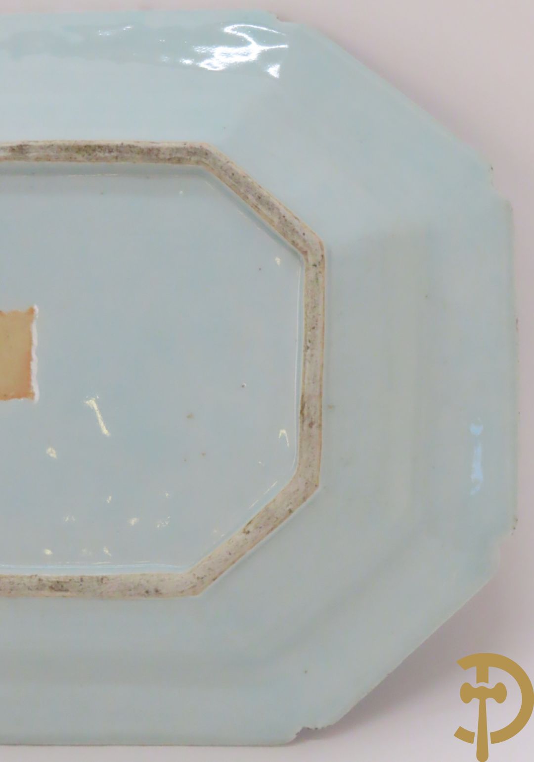 Chinese porseleinen blauw/wit schotel met bloemen- en dierendecor