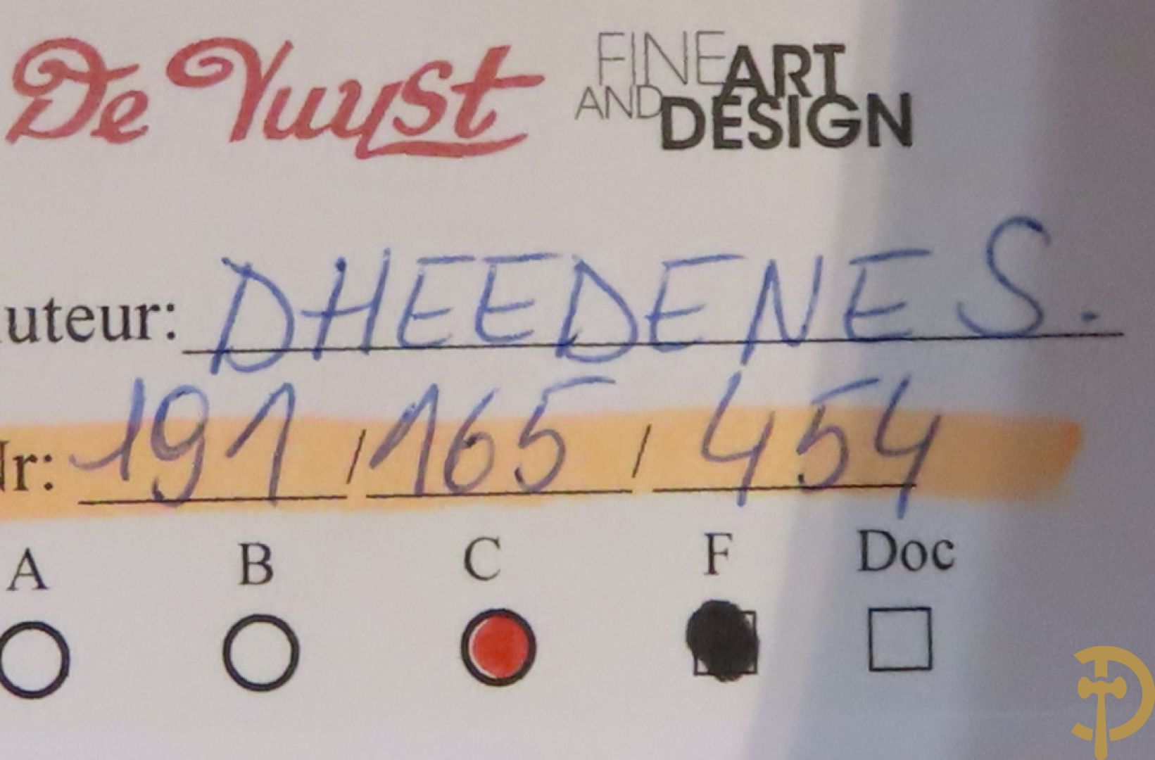 Dheedene Stefaan (van) Tafel : Reconstruction (An occasion for mistake) III, 2006 - 2007 div. + posters
Ed. 3 + I A.P. / # 1/3