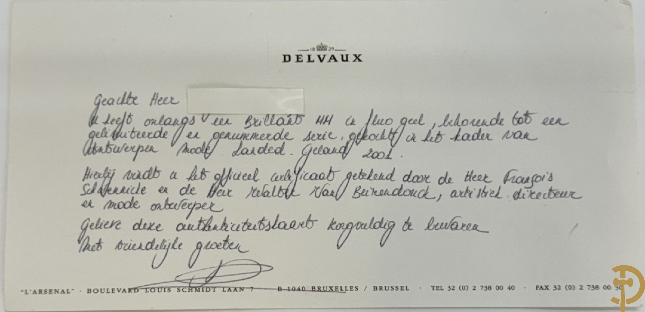 Unieke handtas Delvaux in fluo geel, model Brillant, gelimiteerde en genummerde serie 8/10, mode 2001 Landed - ontwerp van Walter Van Beirendonck uit 2001