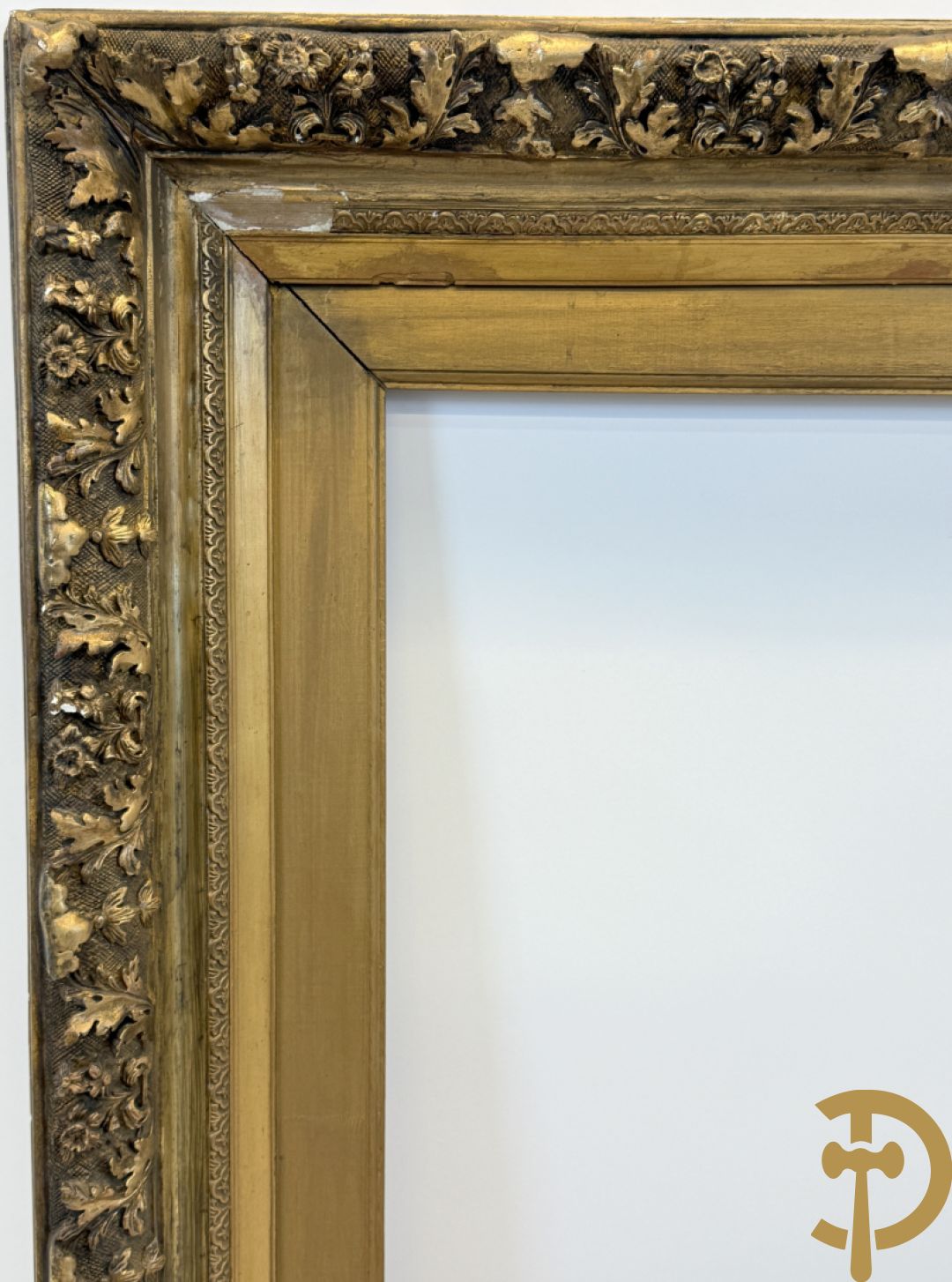 Oude grote vergulde Louis XV lijsten : 3 stuks