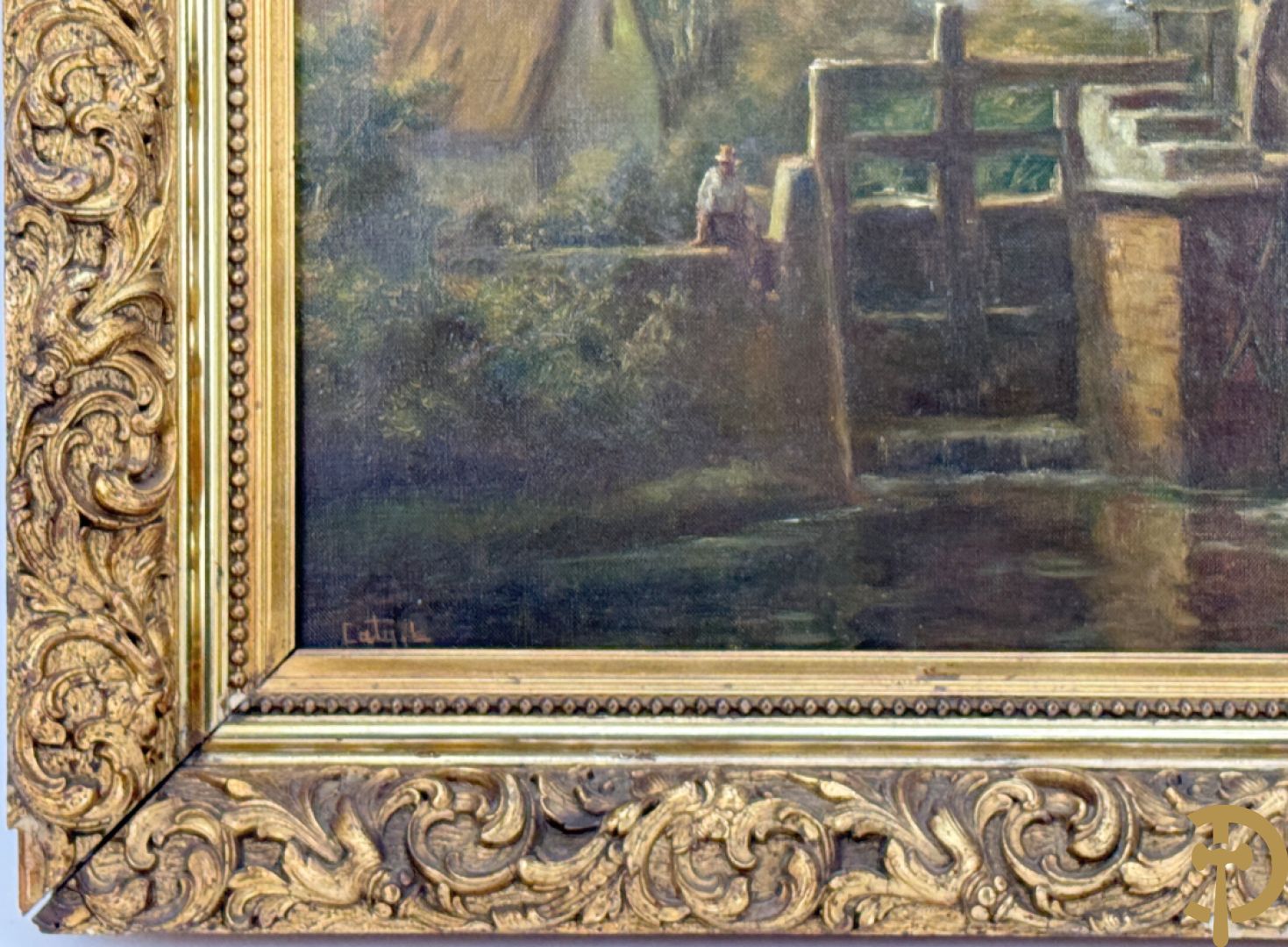 CATY getekend Geanimeerd zicht op watermolen