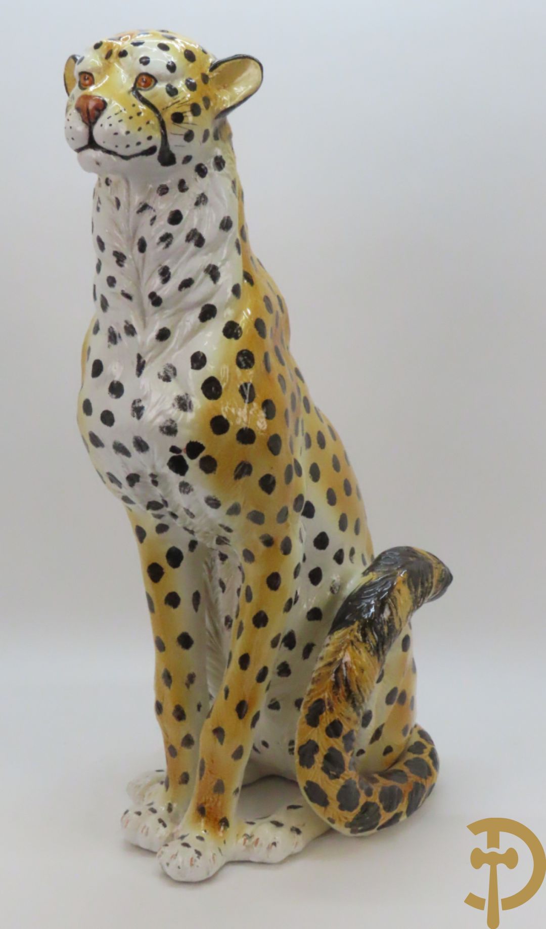 Italiaans keramieken luipaard, gestempeld onderaan Made in Italy