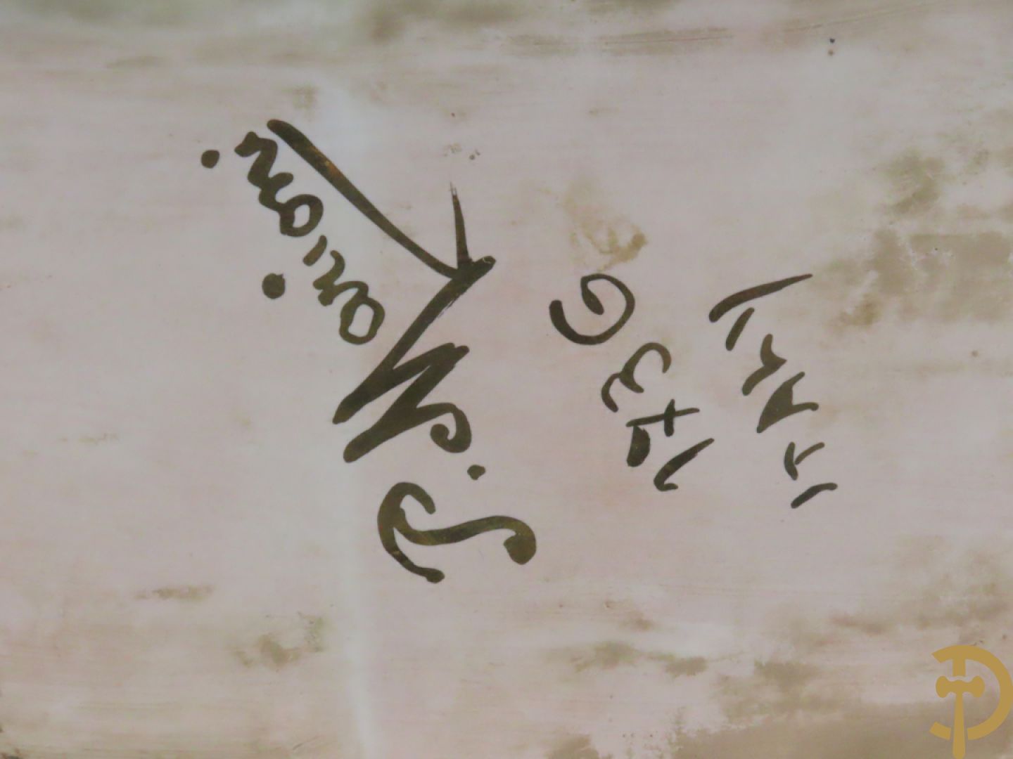 Beeld van Don Quichotte iop zijn paard n Italiaanse meerkleurige faience, Marioni P. gemerkt onderaan