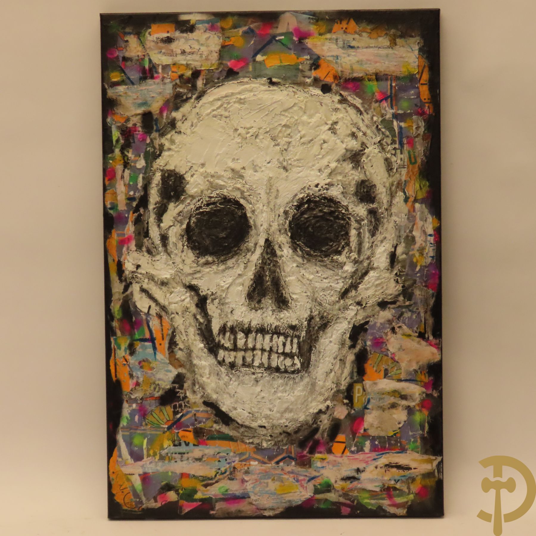 BONTINCK Igor get. 'Skull' mixed media contemporary art