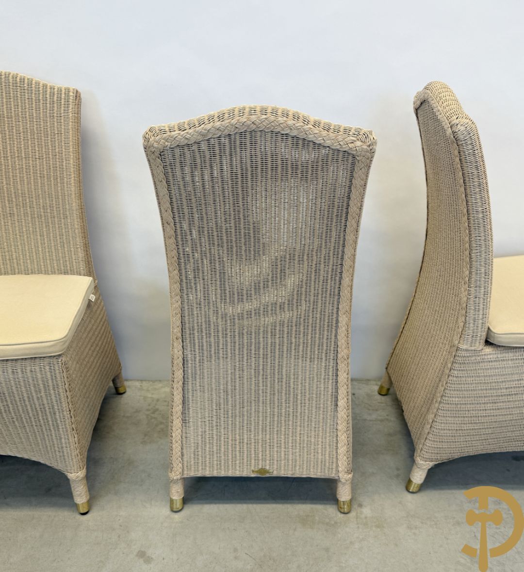 Zes Lloyd Loom stoelen, merk Vincent Sheppard