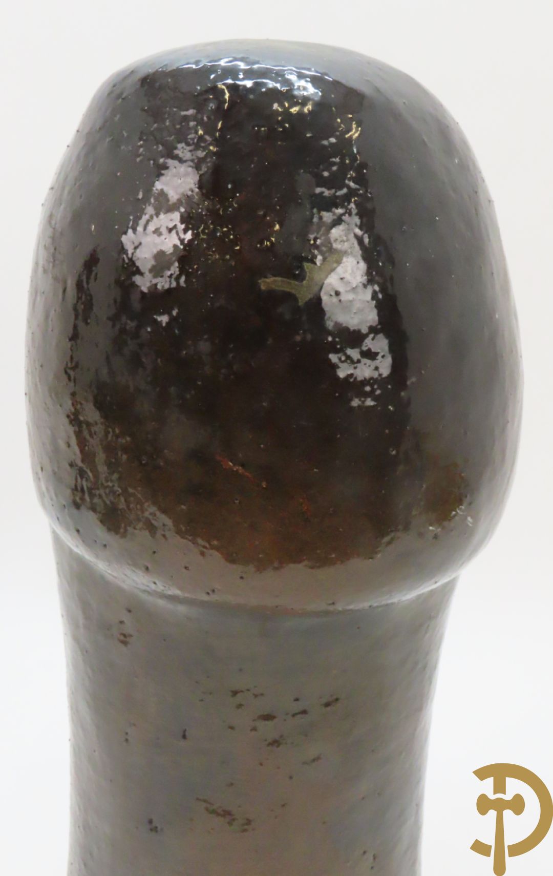 SCHEIRLINCKX Jos getekend - Karaktervol modern geglazuurd keramieken beeld van een hoofd