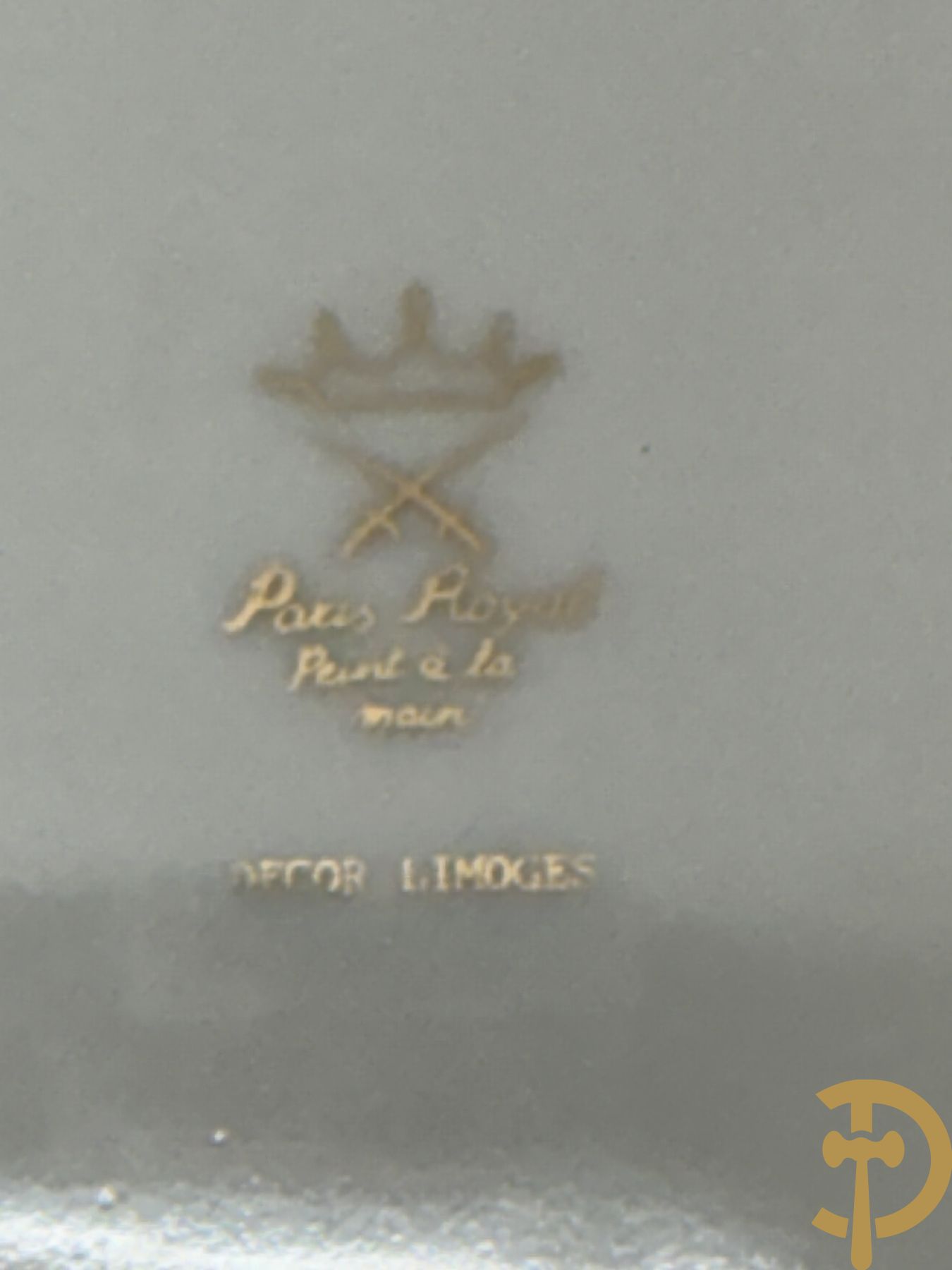 Wit porseleinen milieu de table met bloemendecor, Limoges gemerkt