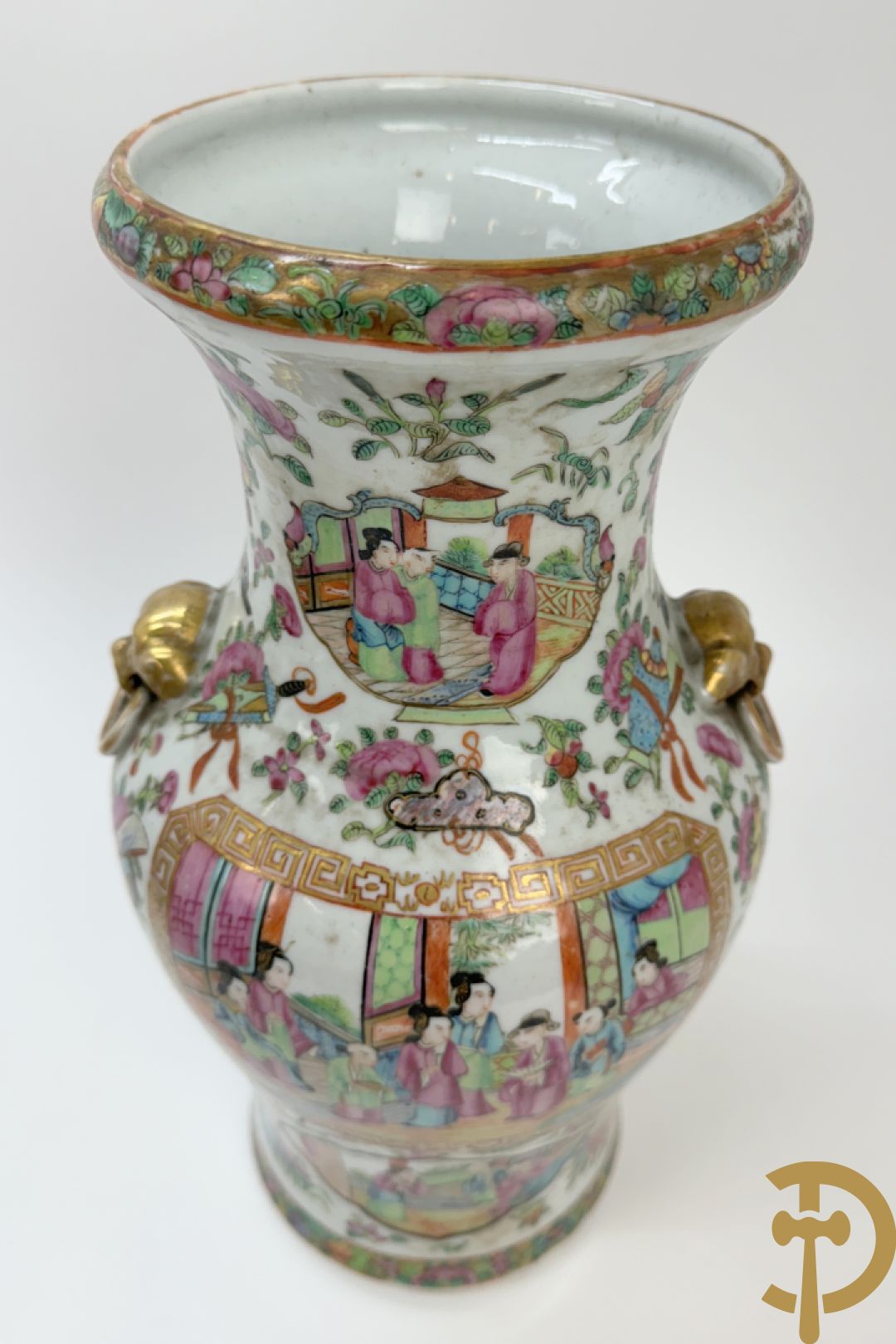 Paar Chinese porseleinen Kanton vazen