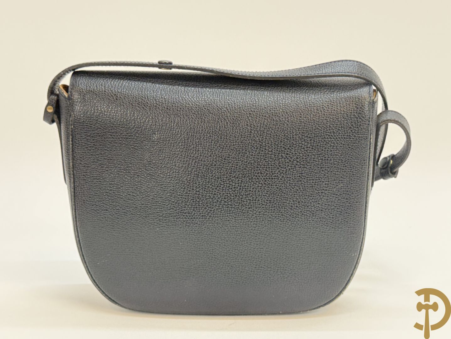 Blauwe lederen schoudertas Delvaux