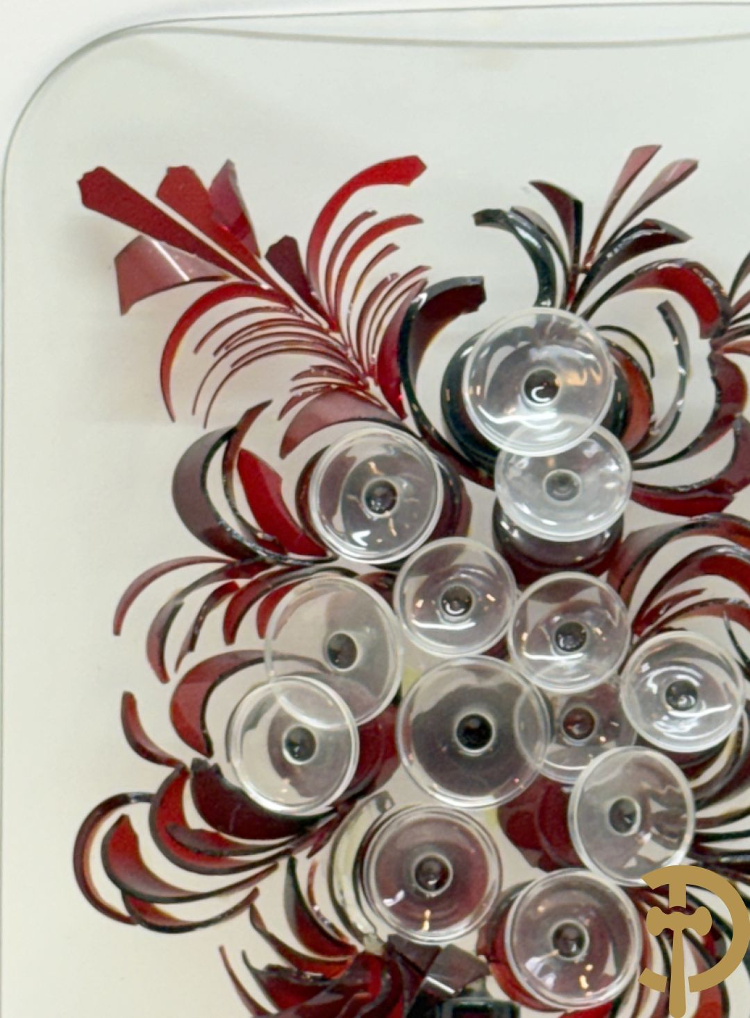 BERRE Gil getekend 1973 - Kunstwerk gemaakt van gekleurde glazen