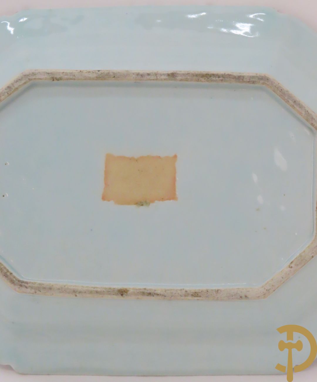 Chinese porseleinen blauw/wit schotel met bloemen- en dierendecor