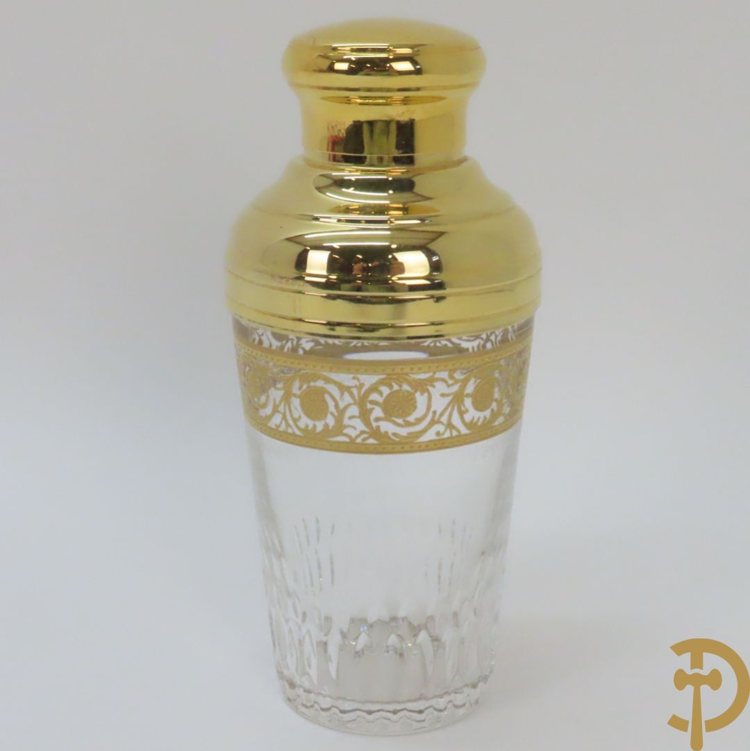 Kristallen shaker met Thistle decor, onderaan gemerkt cristallerie Saint Louis France