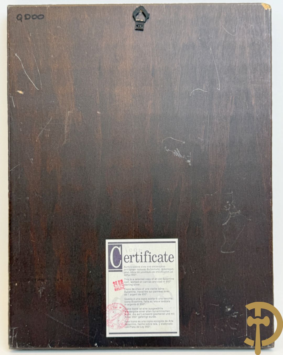 Ikoon met zilveren rizza 