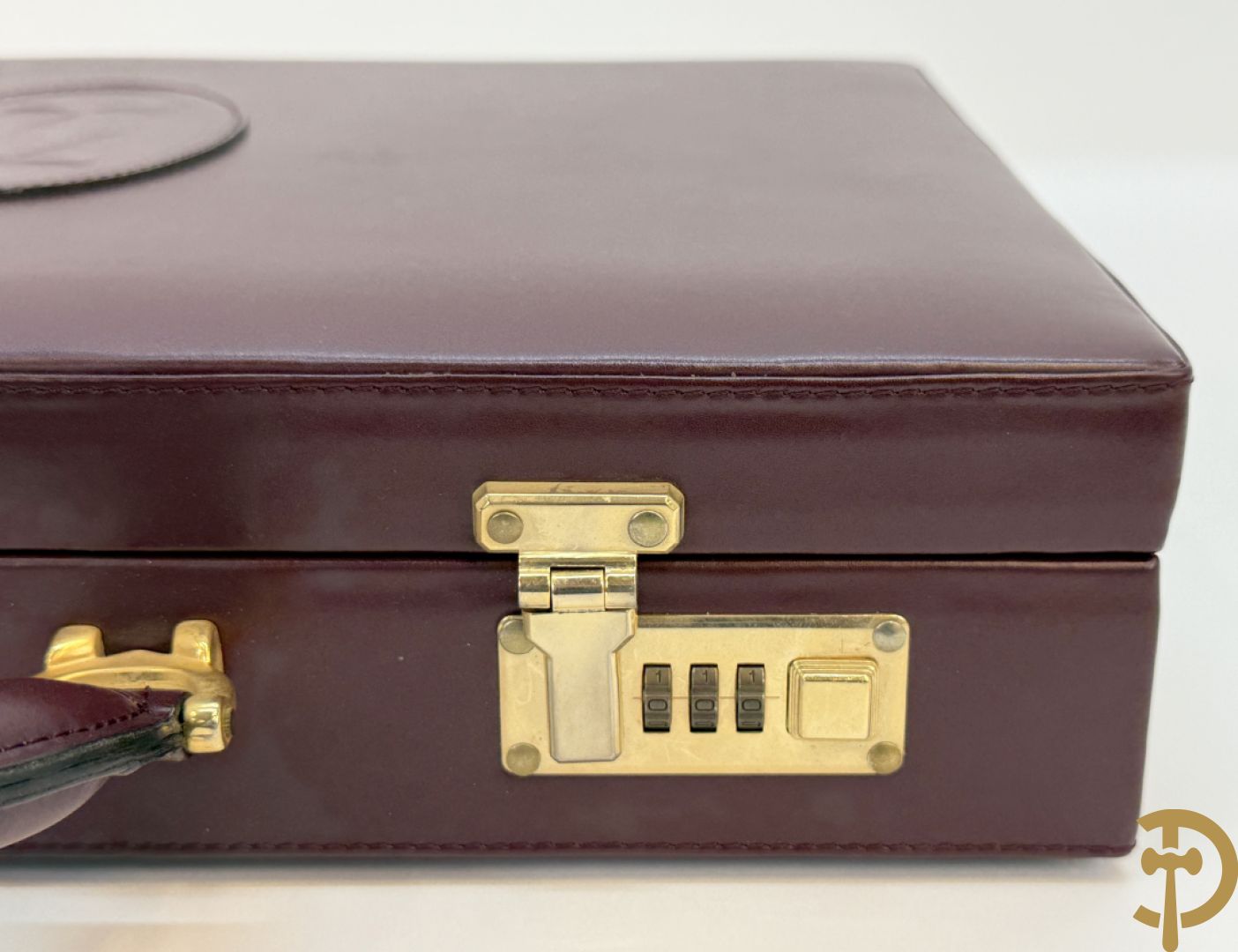 Bordeaux lederen aktentas Cartier