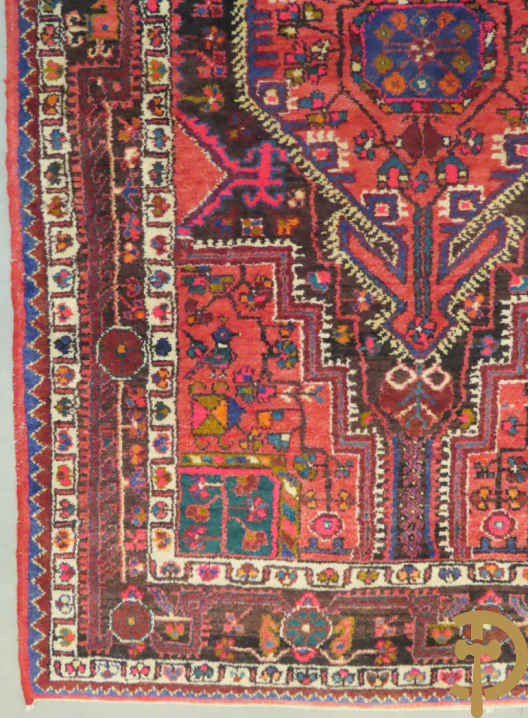 Twee oosterse handgeknoopte tapijten Hamadan en Kaukasus