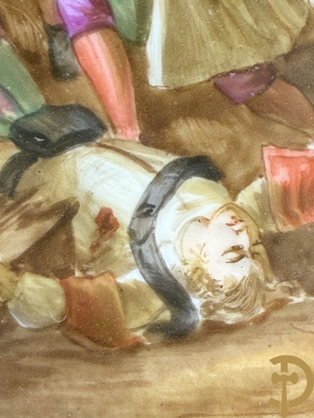 Paar handbeschilderde porseleinen Sèvres borden 