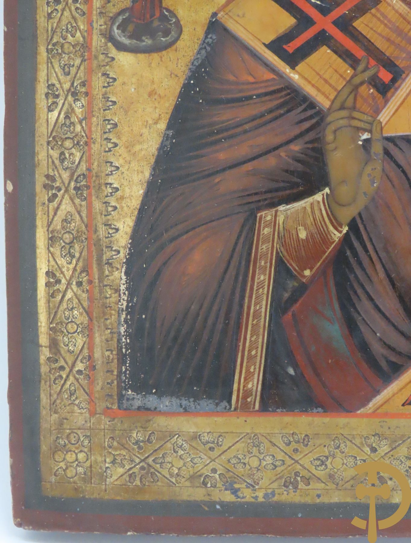 Antieke Russische ikoon met voorstelling van Petrus, 19e