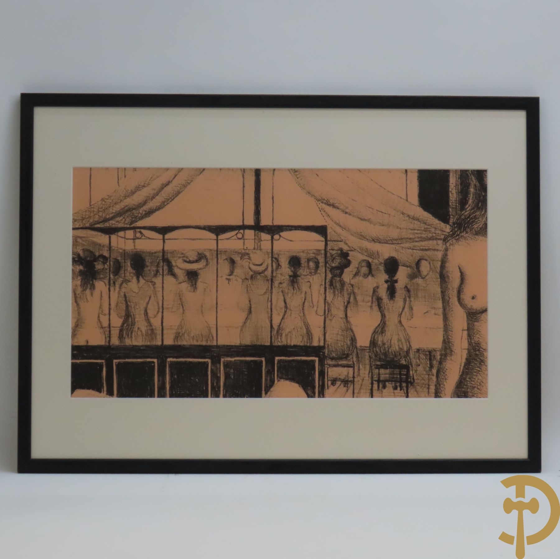 DELVAUX Paul van 'Couverture, ruggelings zittende dames aan tafel' grafisch werk uitgegeven door Rizzoli International Publications Inc. 712/Fifh Avenue New York 10019 - Printed in France