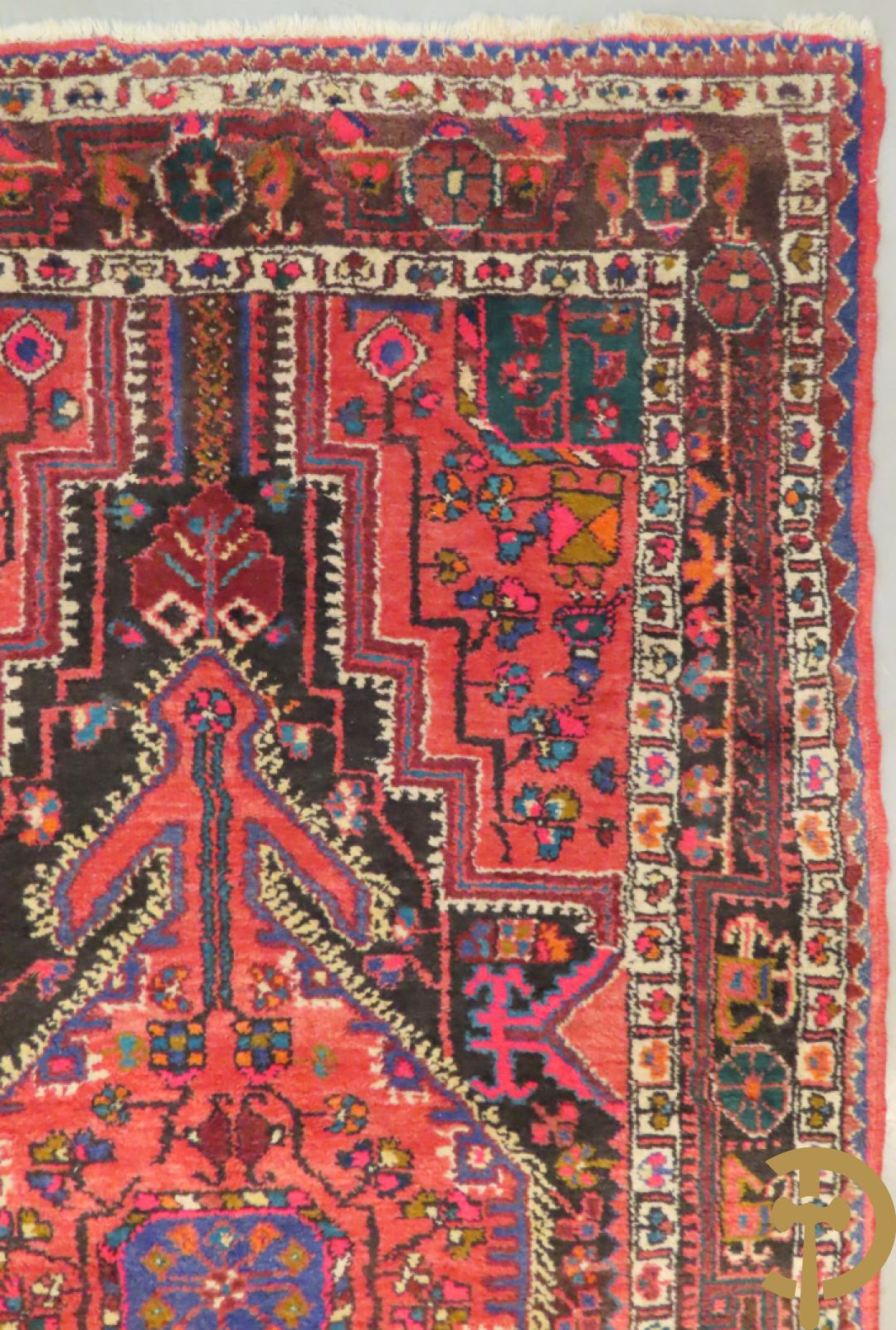 Twee oosterse handgeknoopte tapijten Hamadan en Kaukasus