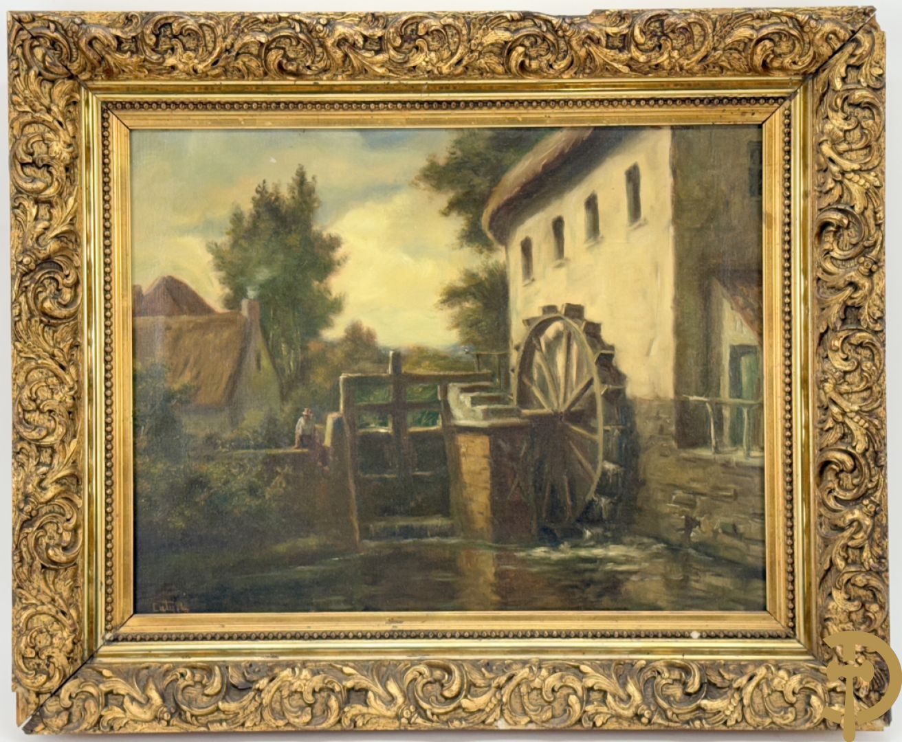 CATY getekend Geanimeerd zicht op watermolen