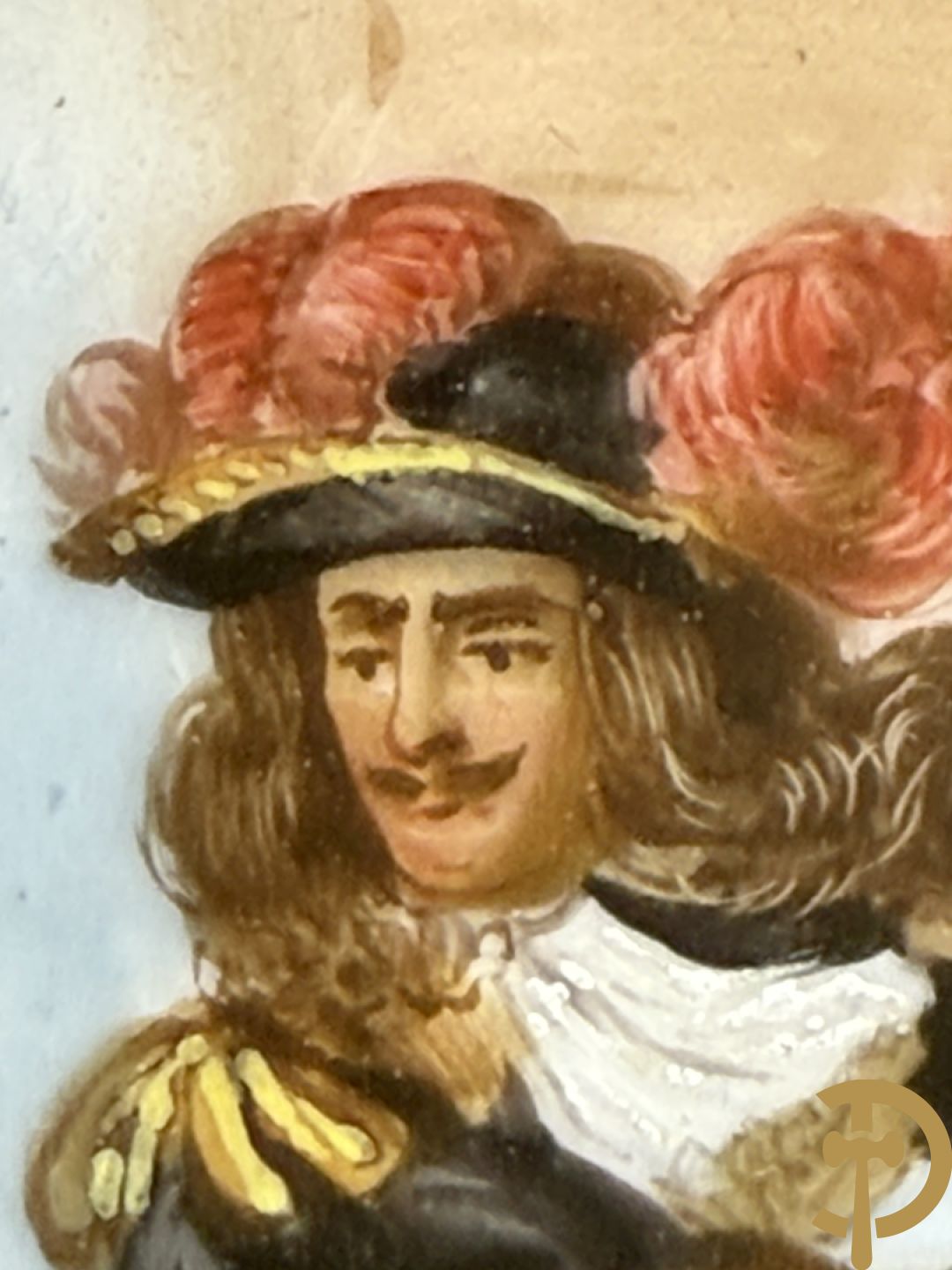 Paar handbeschilderde porseleinen Sèvres borden 