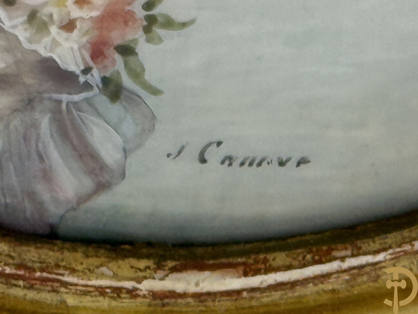 Vijf miniaturen met damersportretten en romantische scène, waarvan 4 getekend : de Roussely, Canova, Siluce ? en Domery ?