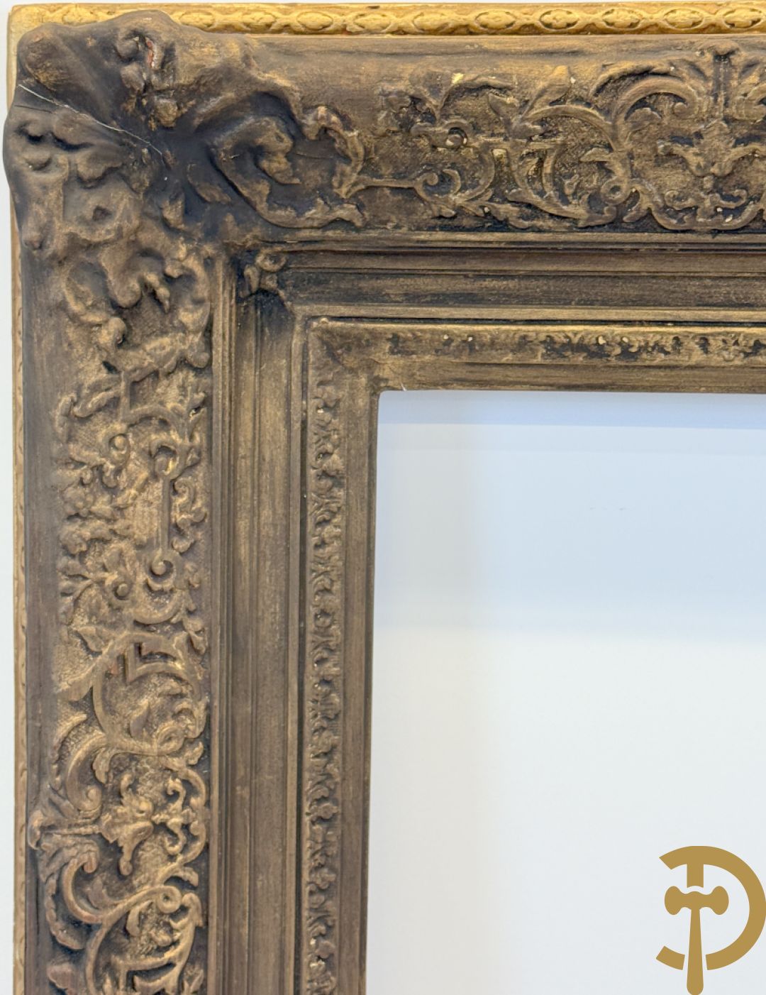 Oude grote vergulde Louis XV lijsten : 3 stuks