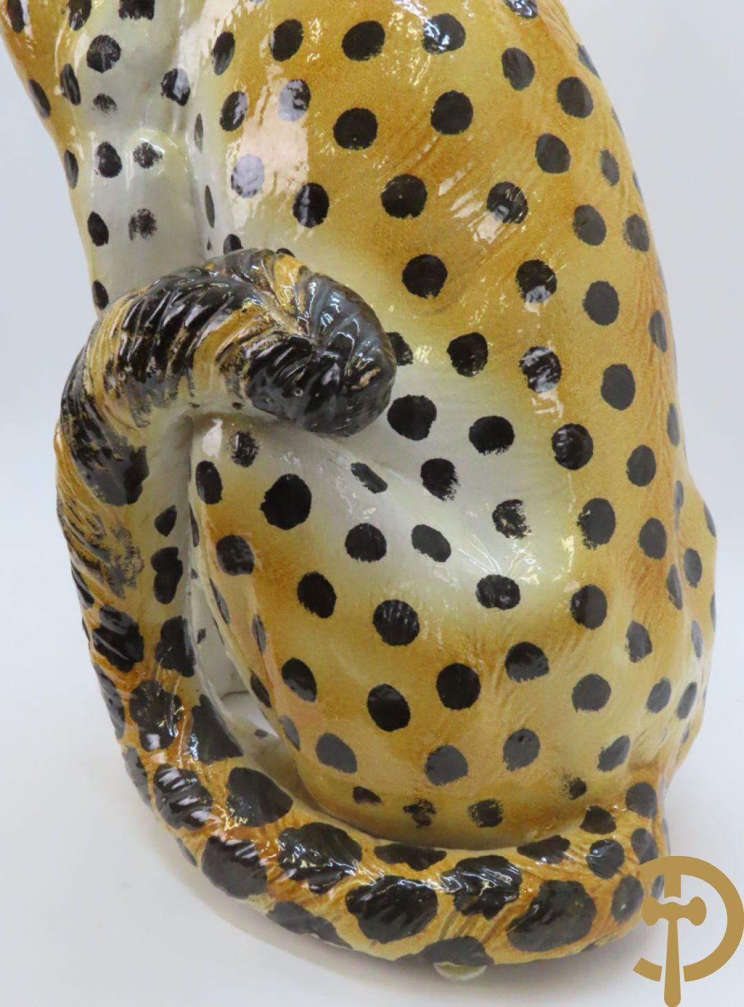 Italiaans keramieken luipaard, gestempeld onderaan Made in Italy