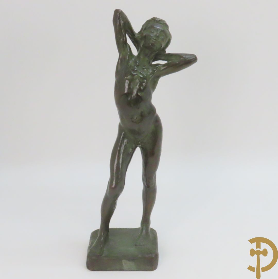 VAN DER KAAY Koos getekend 'Staande jongeling' bronzen beeld 1/5