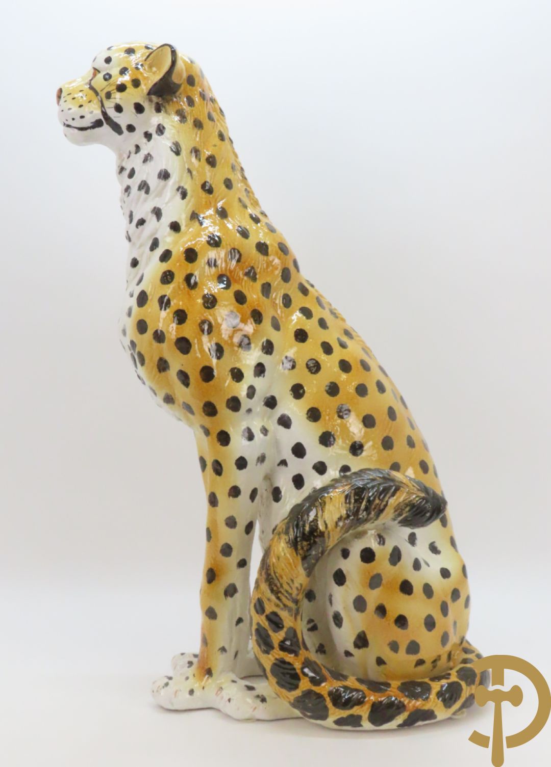 Italiaans keramieken luipaard, gestempeld onderaan Made in Italy